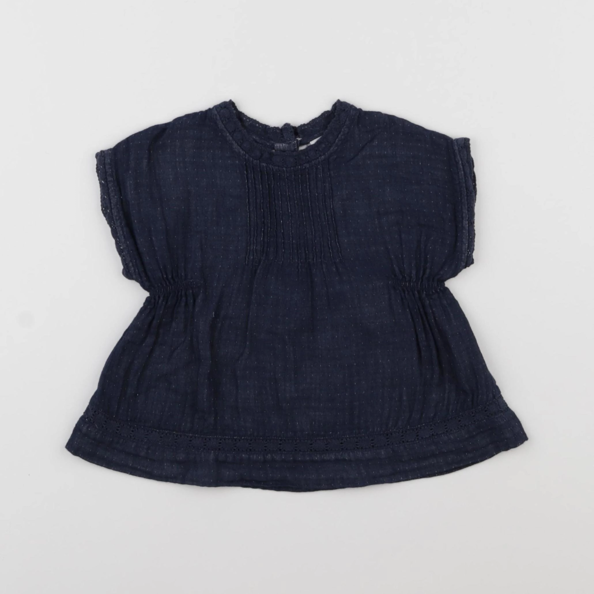 Boutchou - blouse bleu - 12 mois