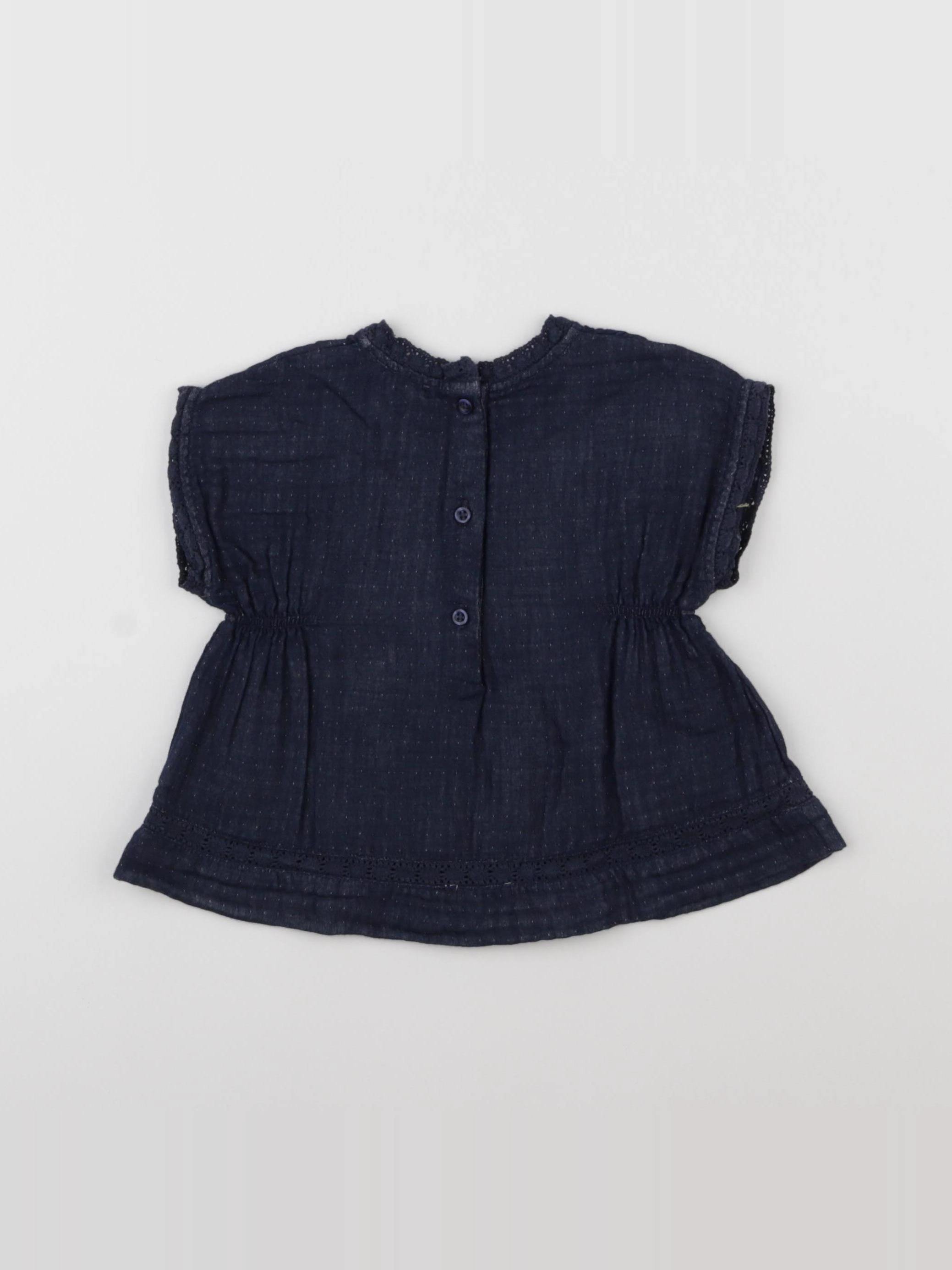 Boutchou - blouse bleu - 12 mois