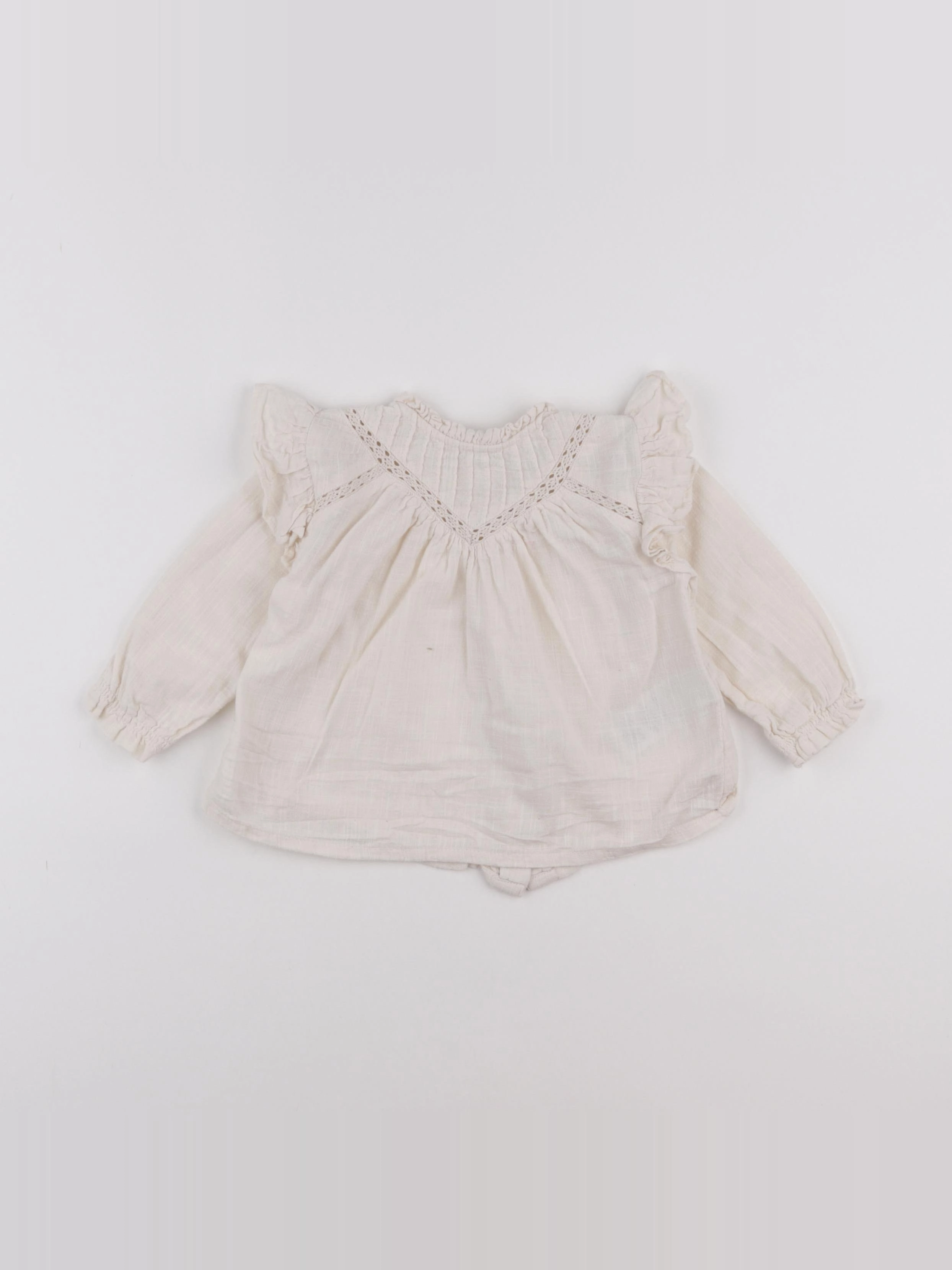 Vertbaudet - blouse beige - 12 mois
