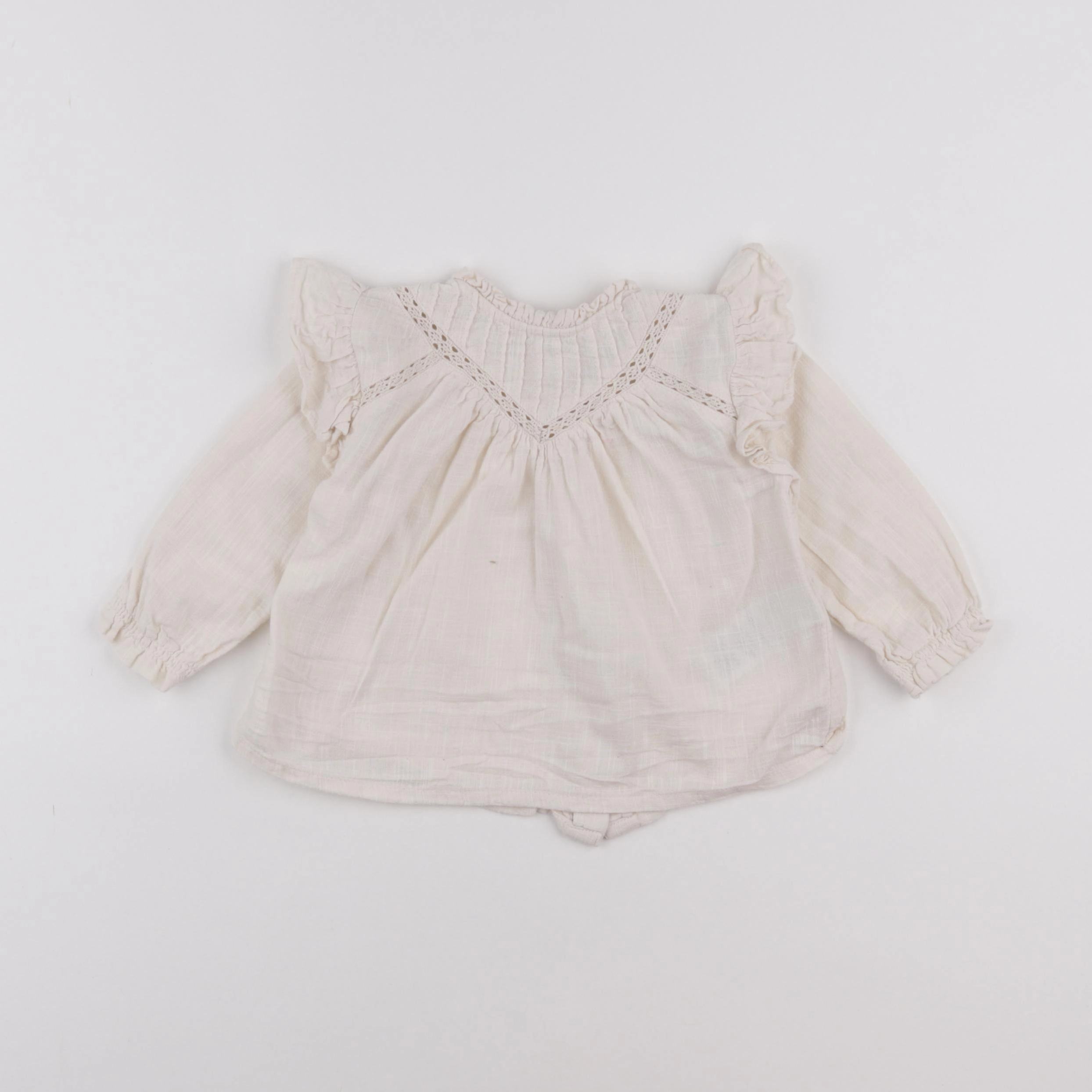 Vertbaudet - blouse beige - 12 mois