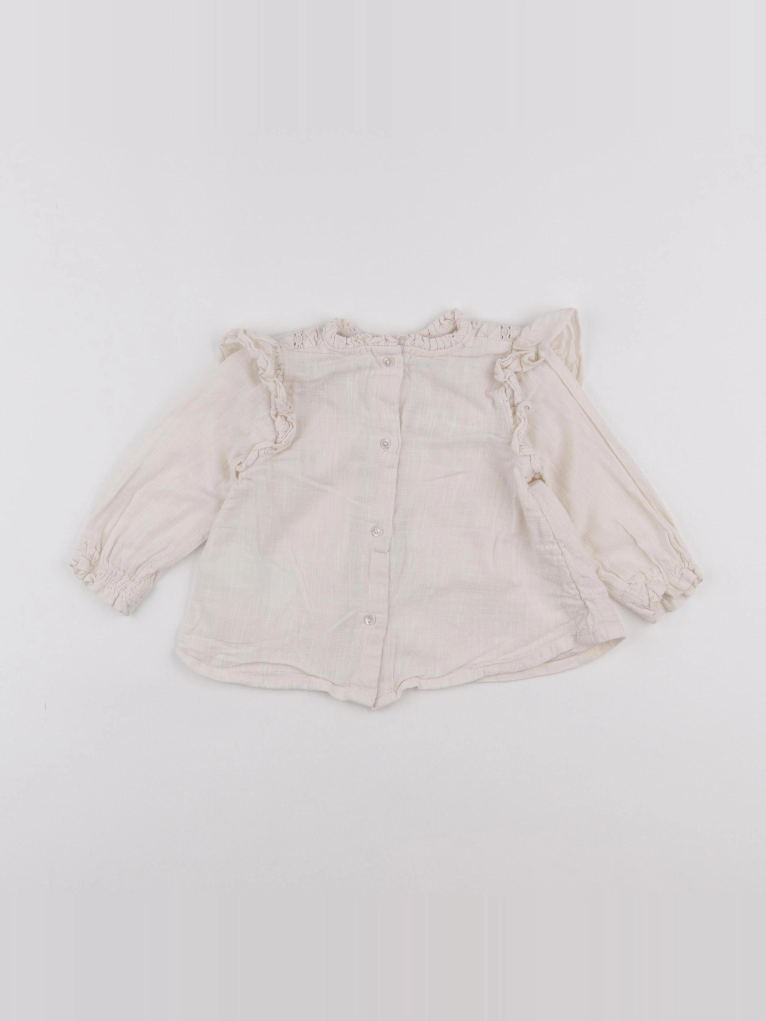 Vertbaudet - blouse beige - 12 mois