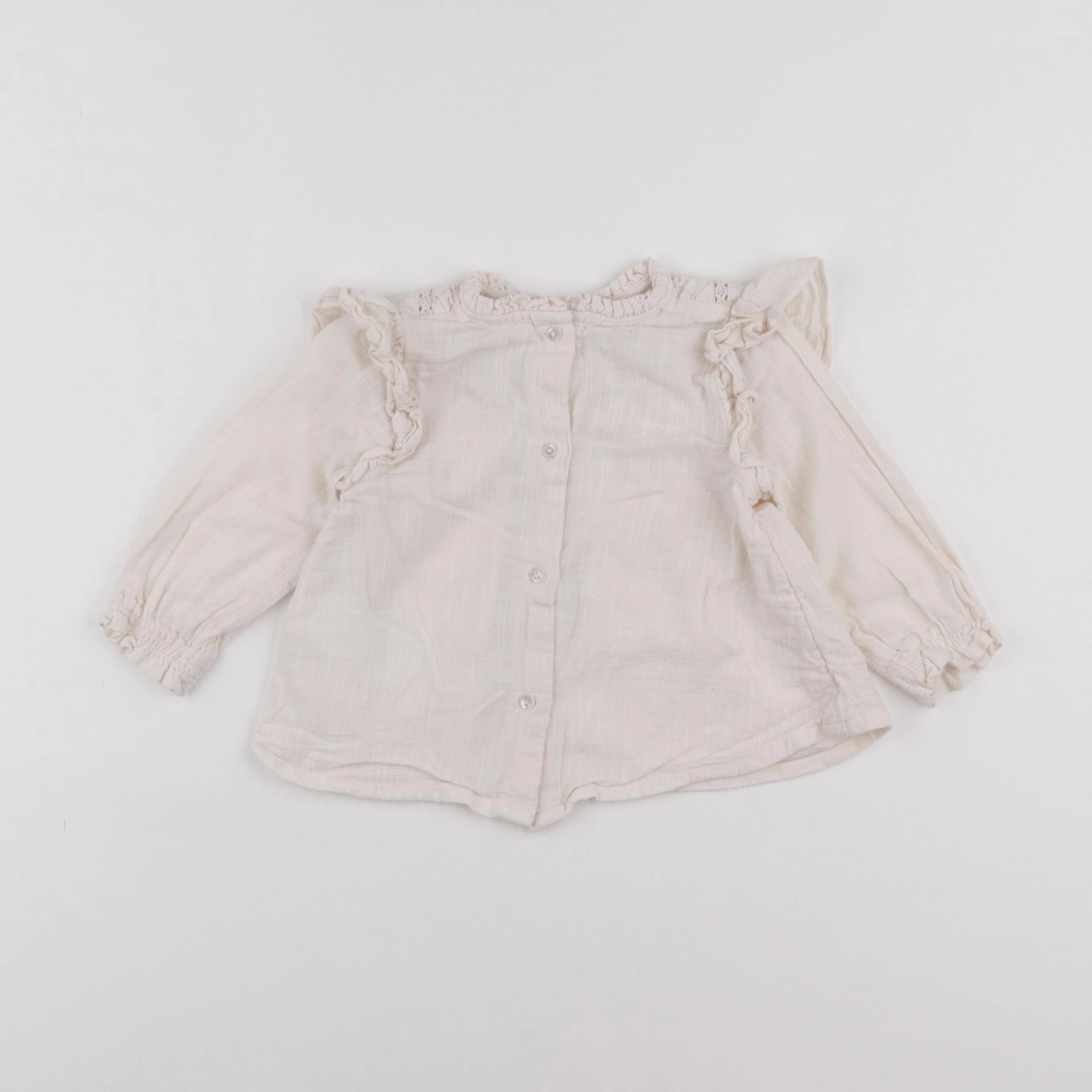 Vertbaudet - blouse beige - 12 mois