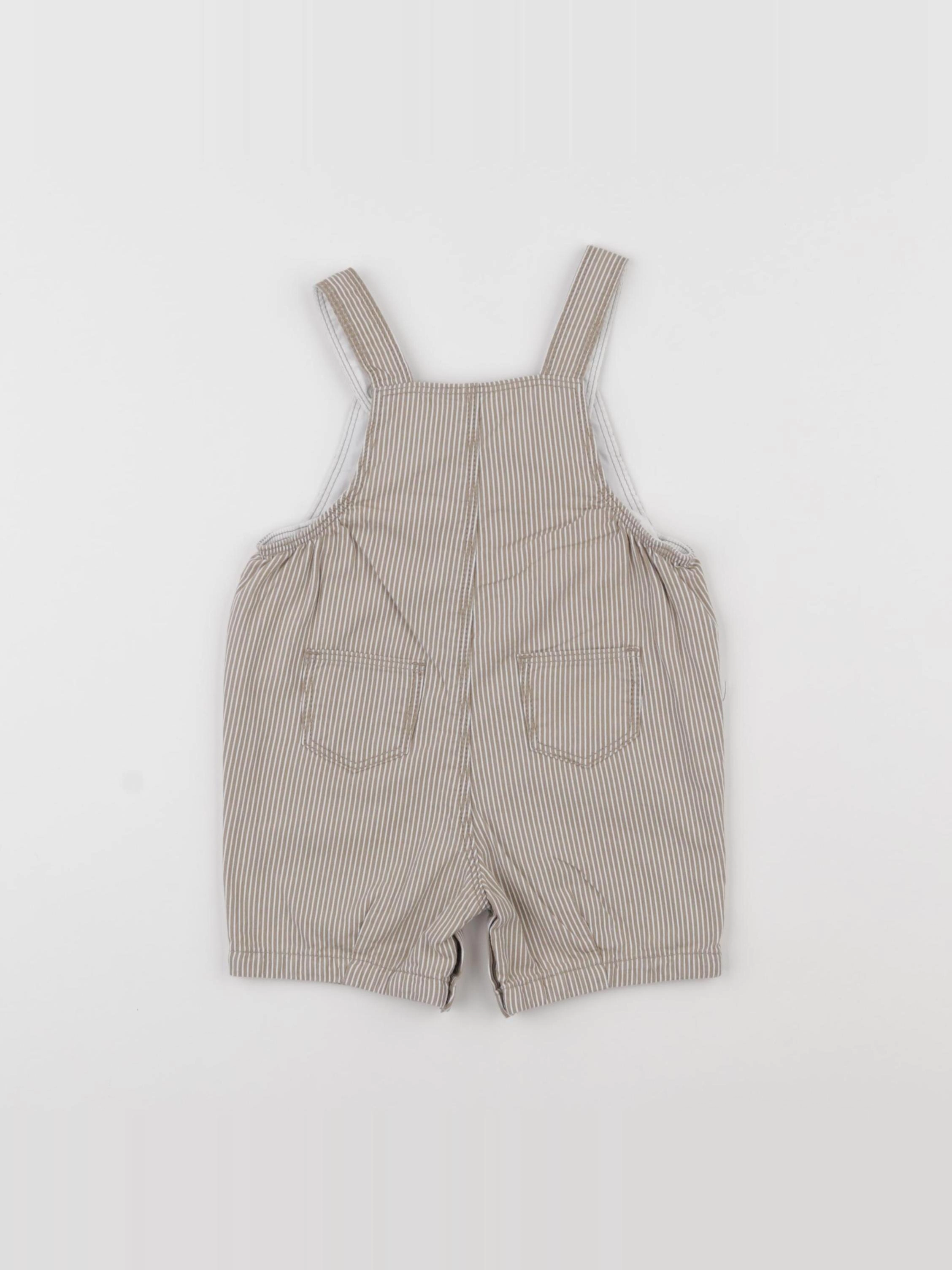 Petit Bateau - salopette beige - 6 mois
