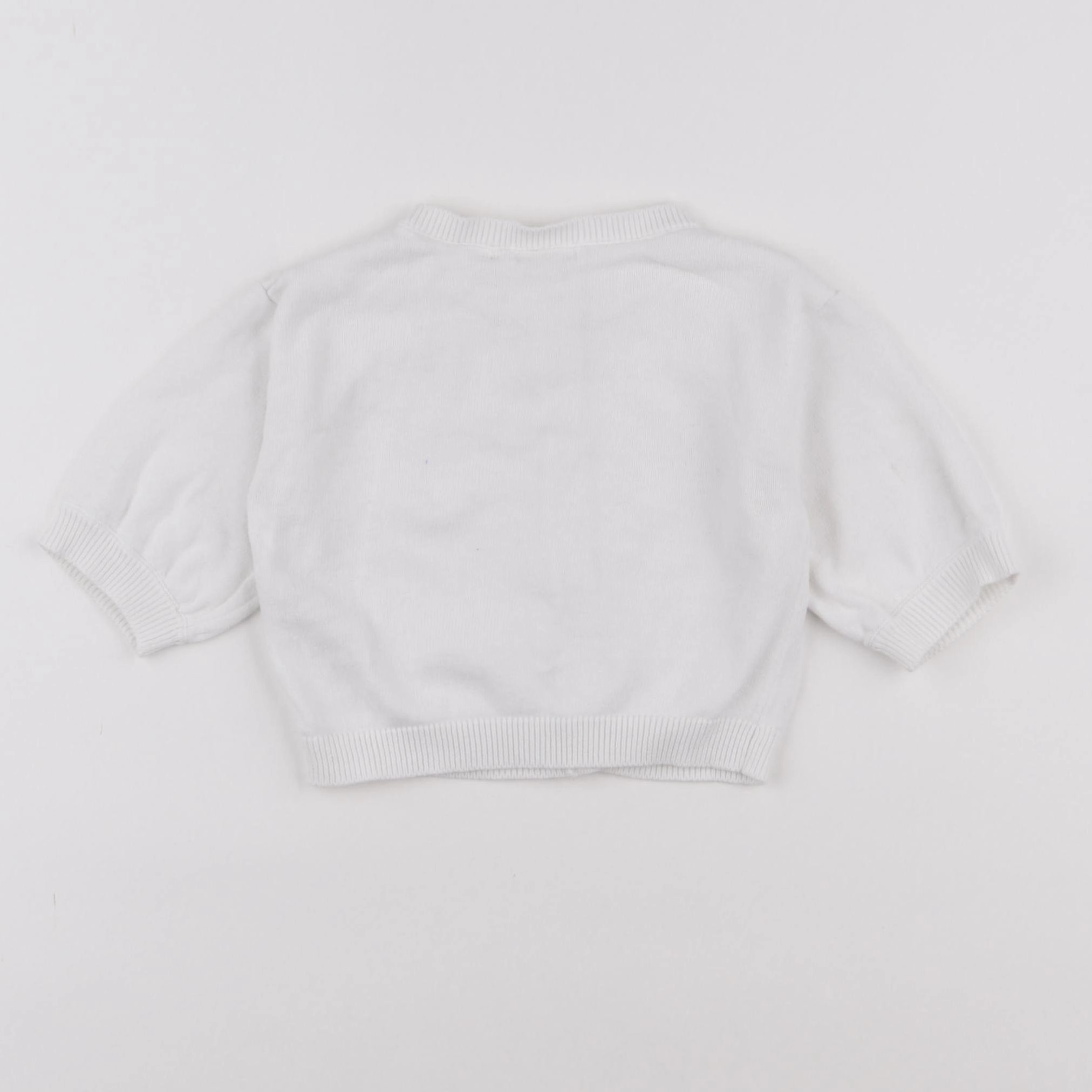 Vertbaudet - gilet blanc - 6 mois