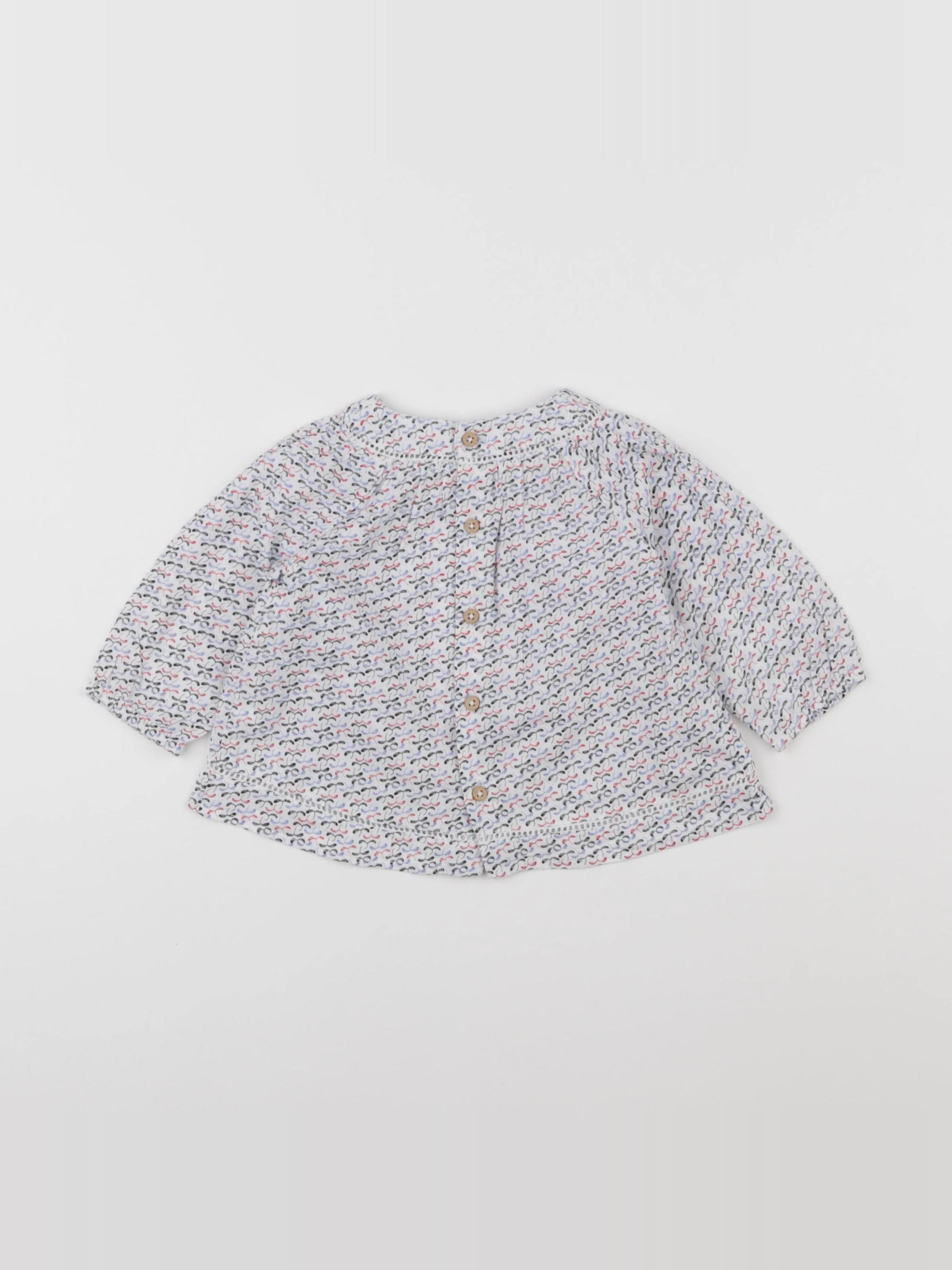 Boutchou - blouse multicolore - 6 mois