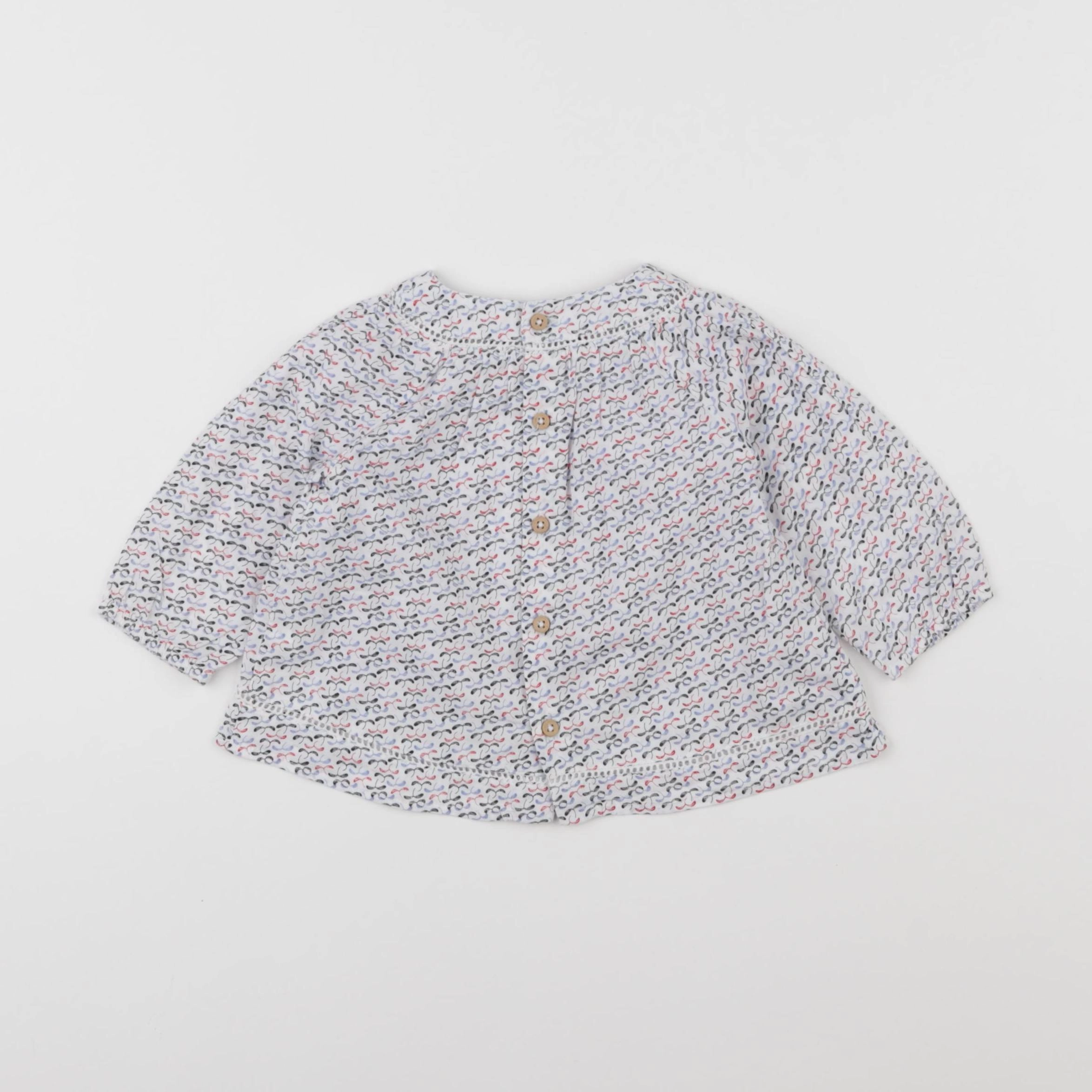 Boutchou - blouse multicolore - 6 mois