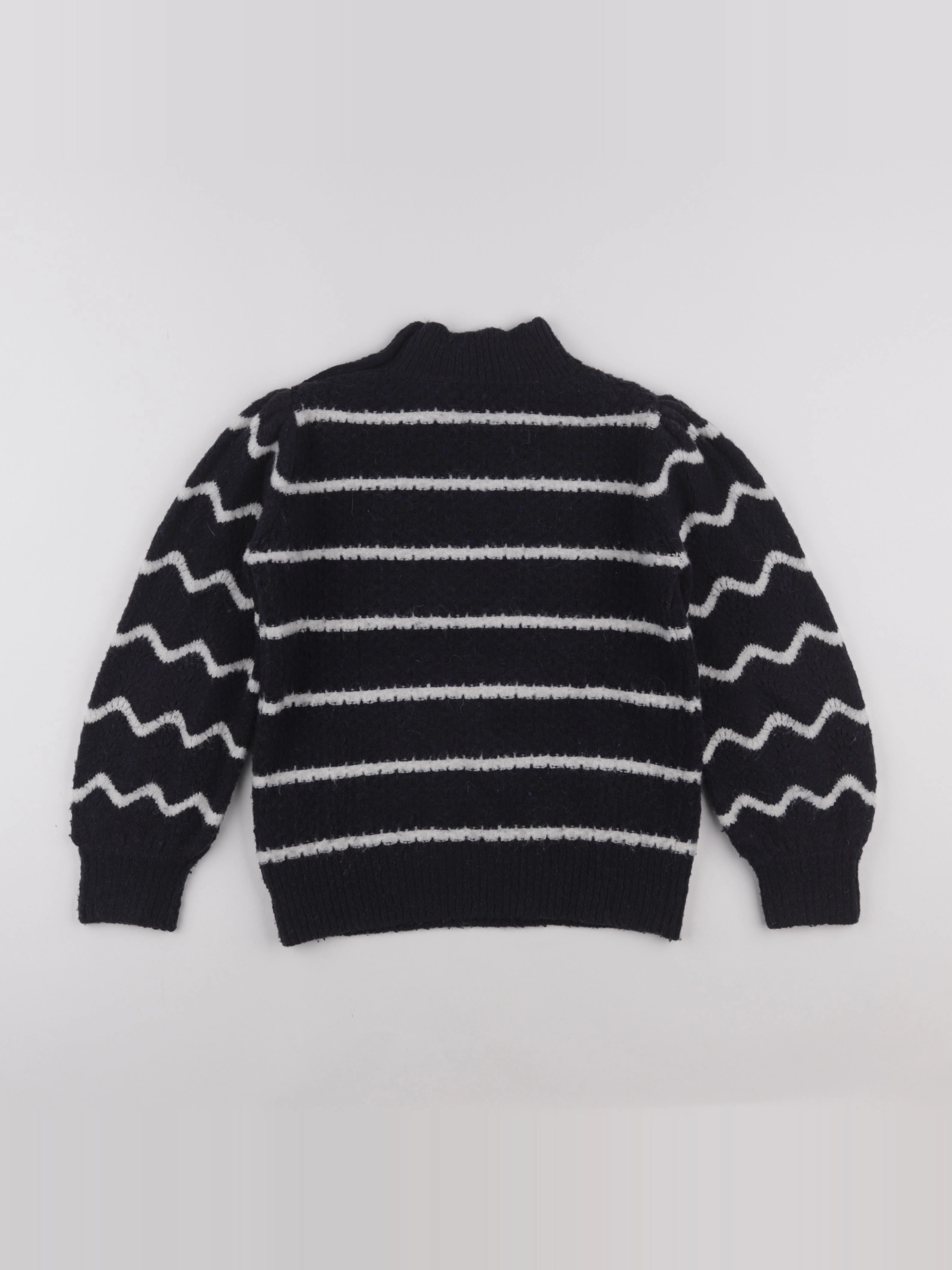 IKKS - pull bleu, blanc - 10 ans