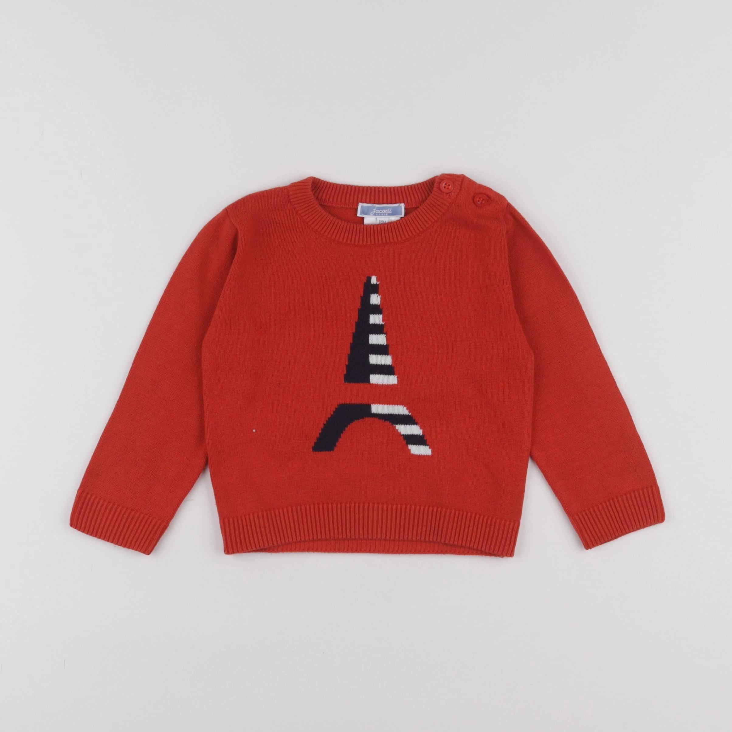 Jacadi - pull rouge - 18 mois