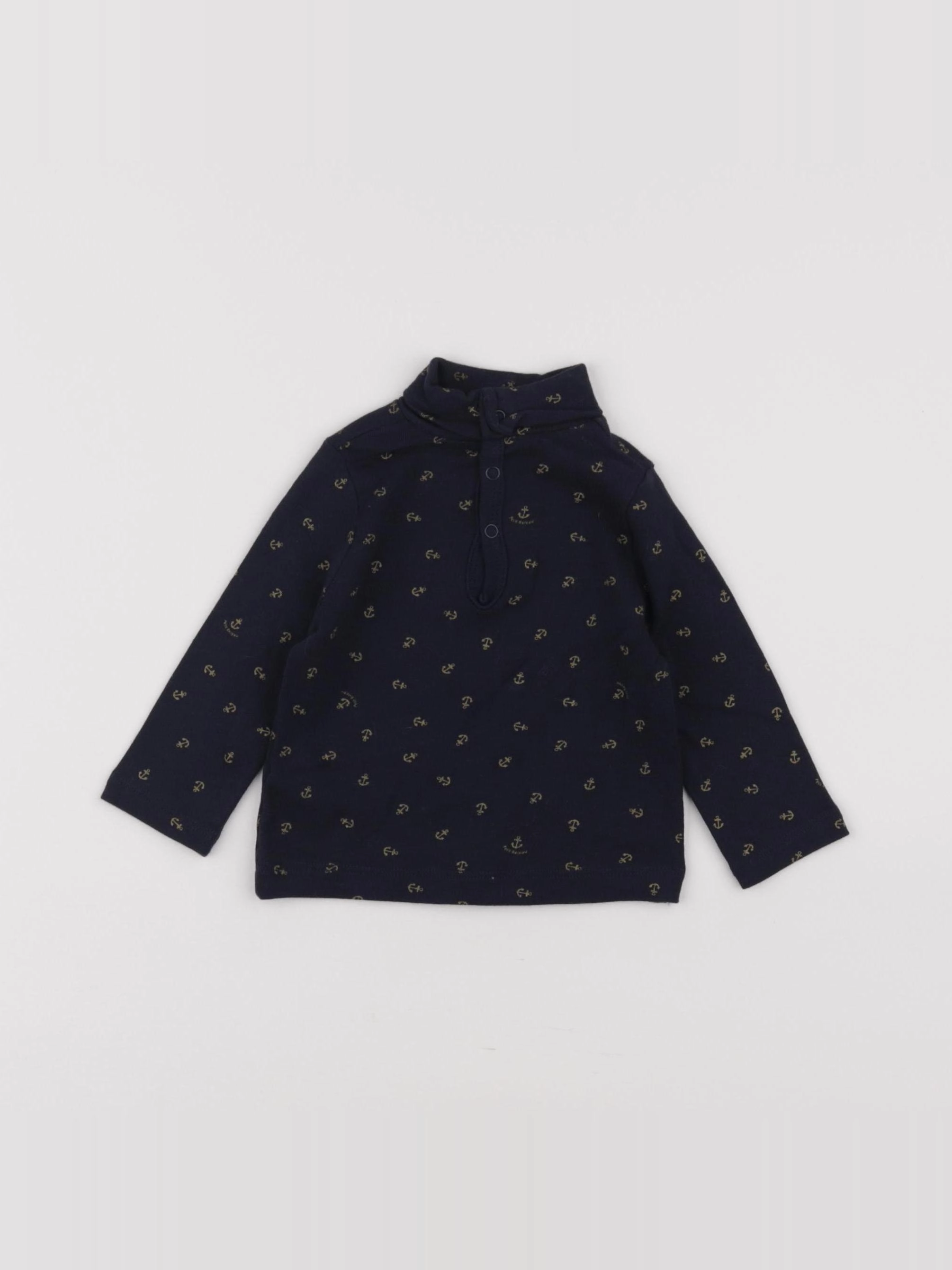 Petit Bateau - sous-pull bleu - 6 mois