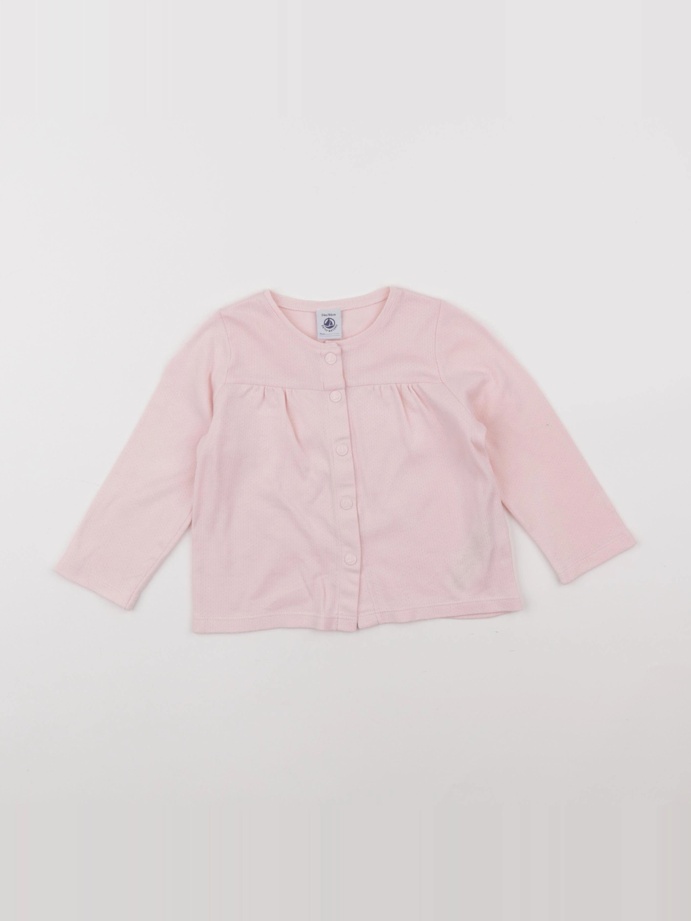 Petit Bateau - tee-shirt rose - 2 ans