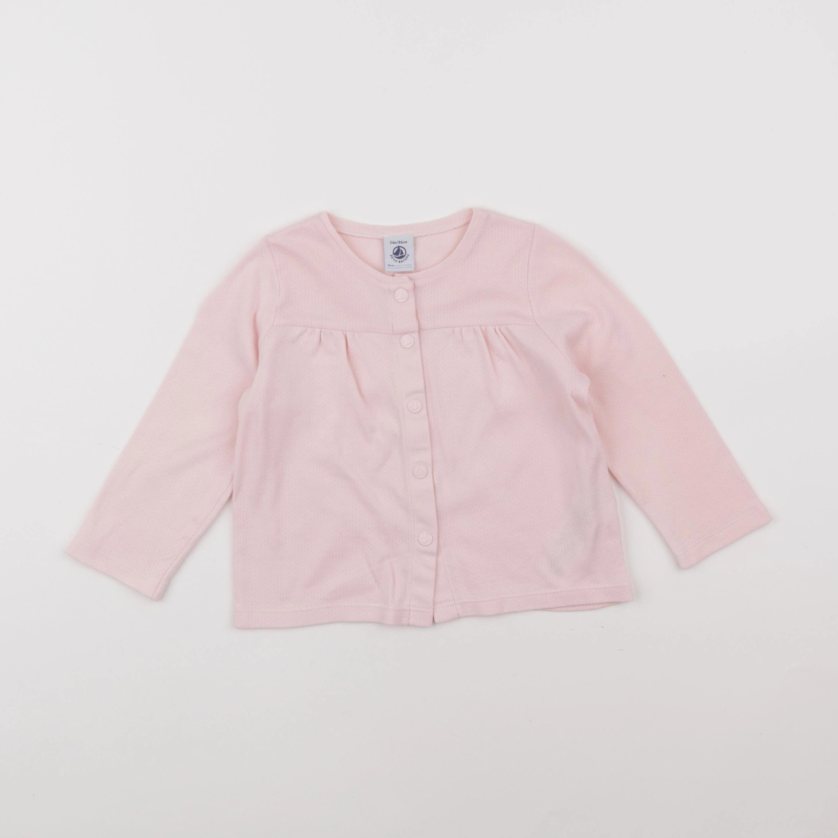 Petit Bateau - tee-shirt rose - 2 ans