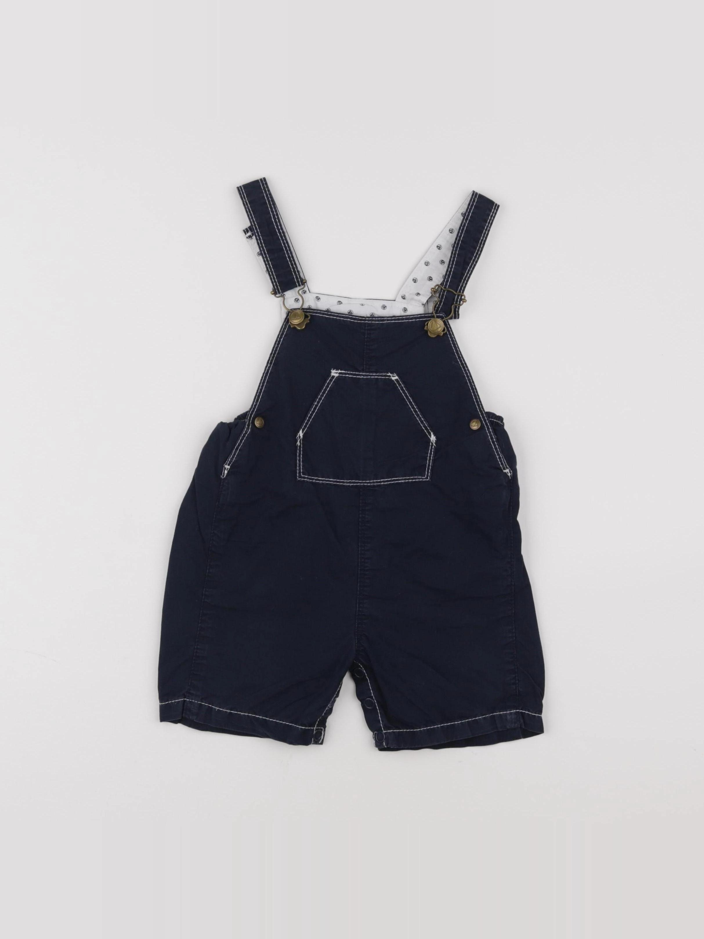 Petit Bateau - salopette bleu - 12 mois