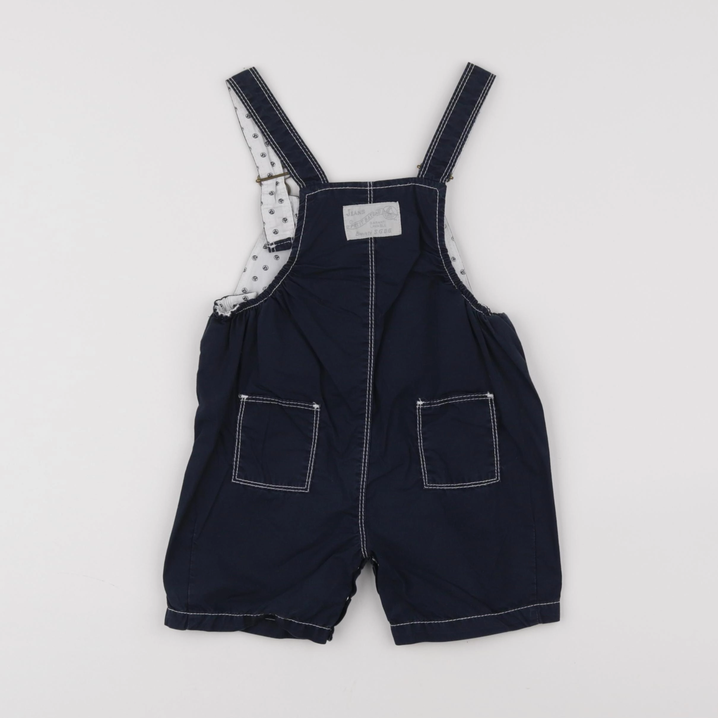 Petit Bateau - salopette bleu - 12 mois