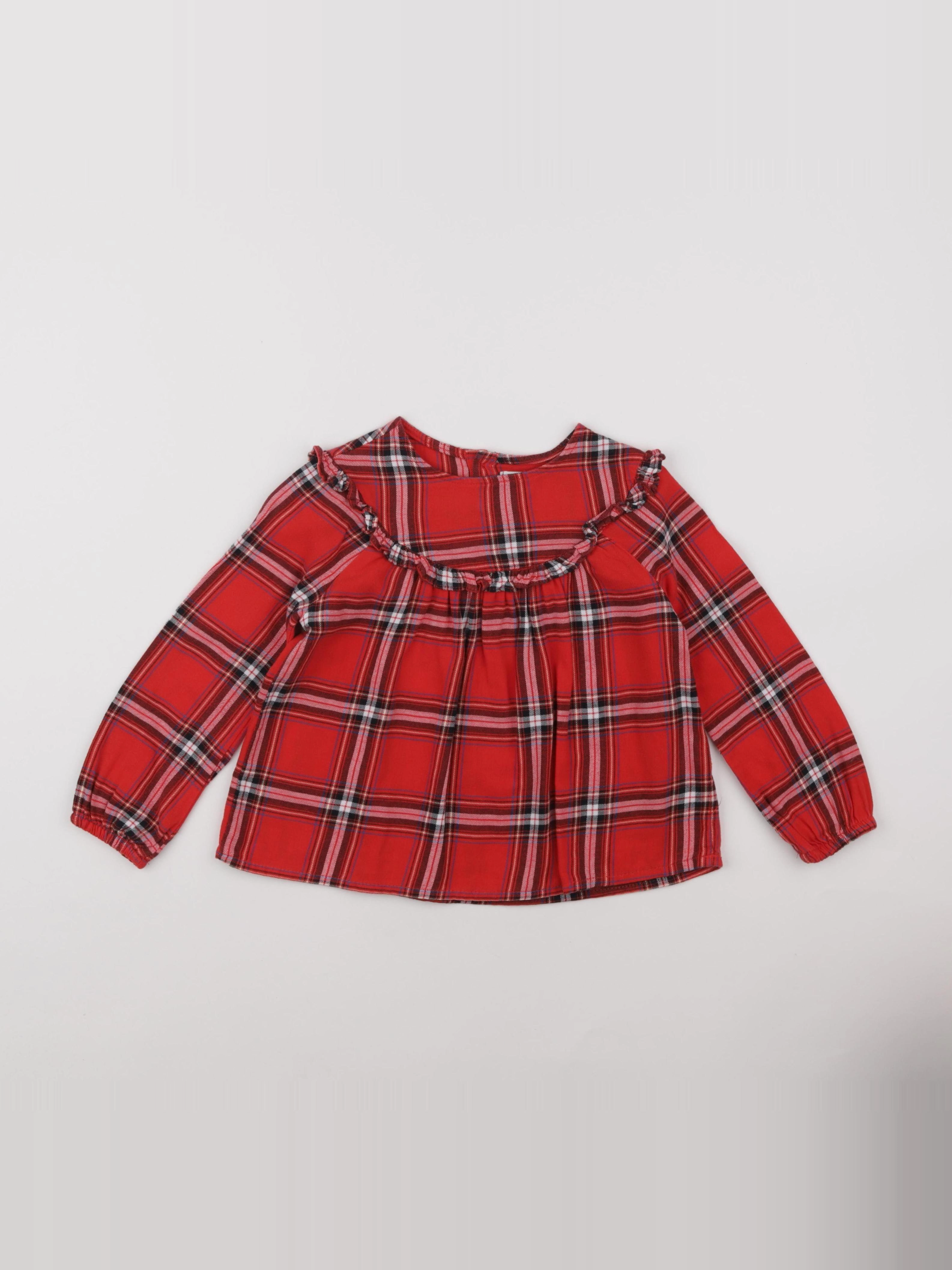 Vertbaudet - blouse rouge - 4 ans