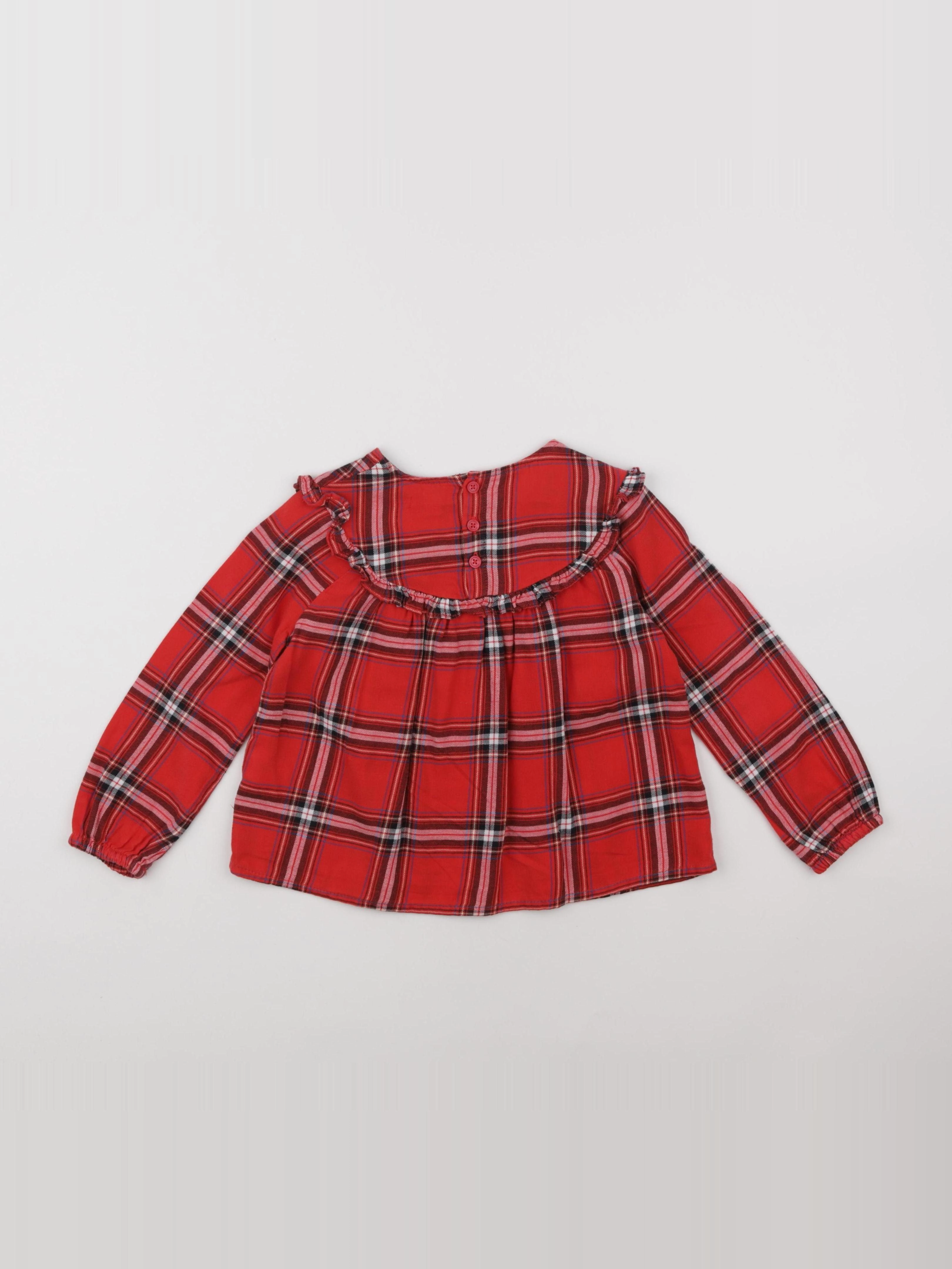 Vertbaudet - blouse rouge - 4 ans