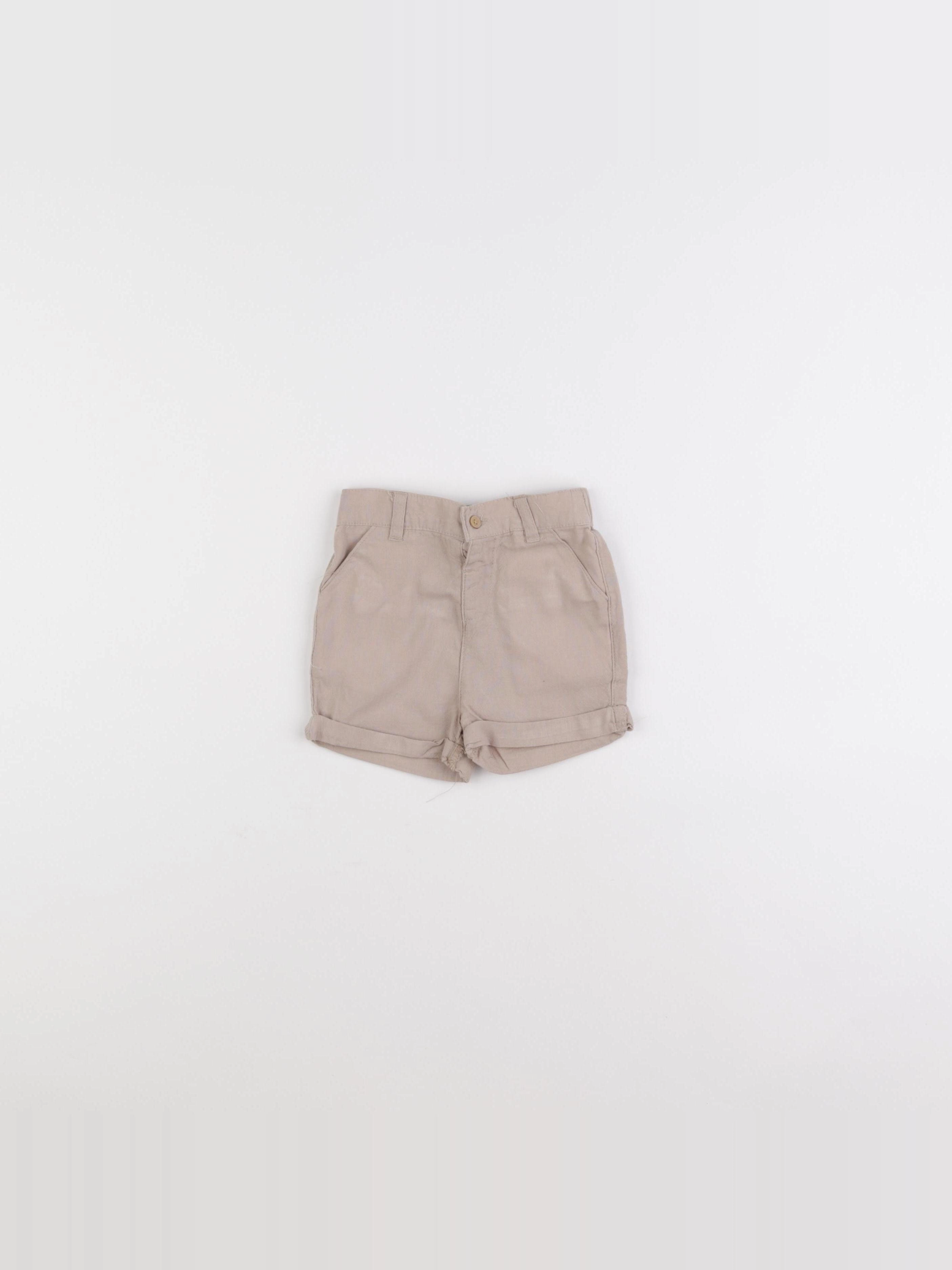 Vertbaudet - short beige - 9 mois