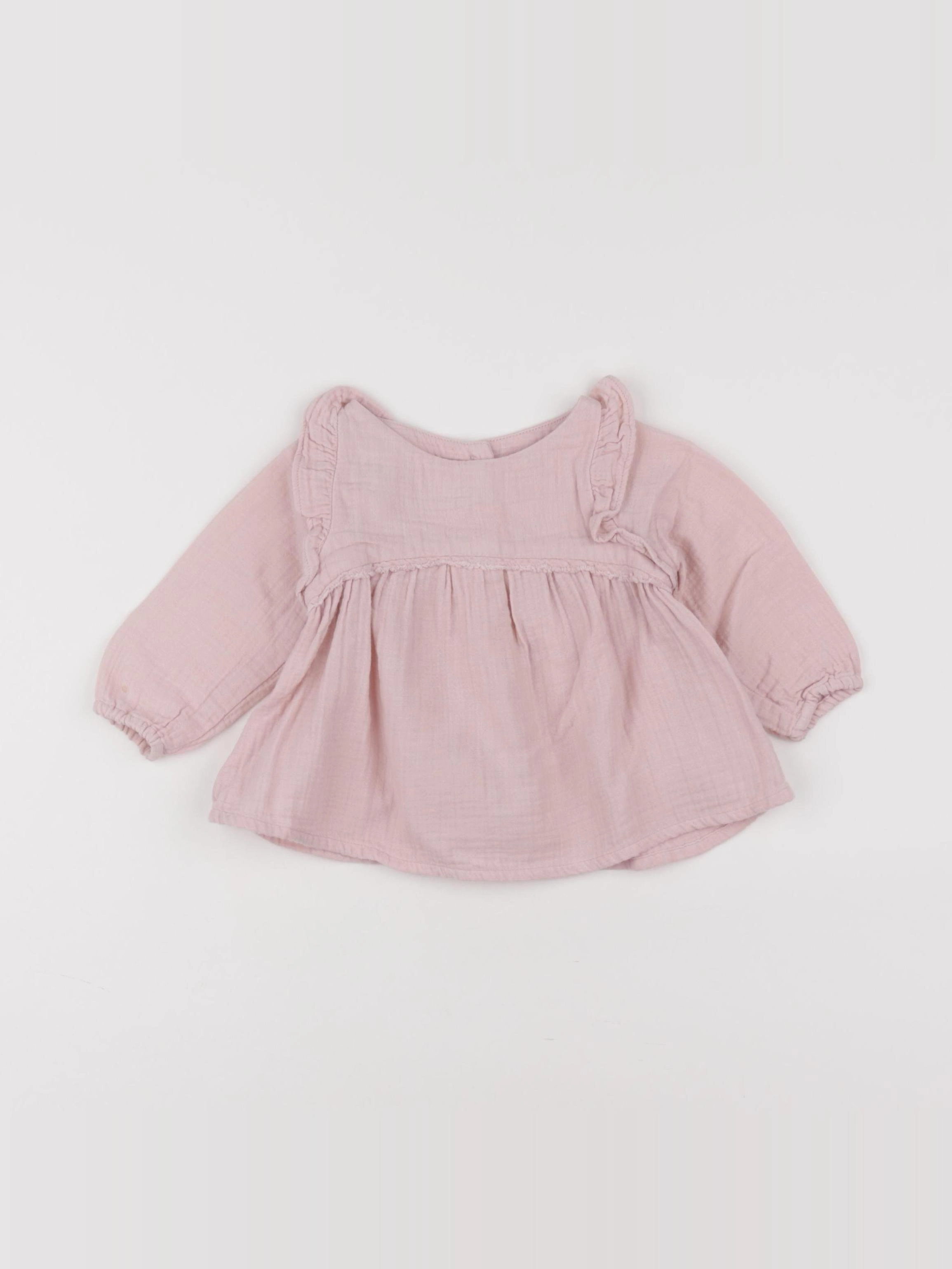 Bonton - blouse rose - 6 mois