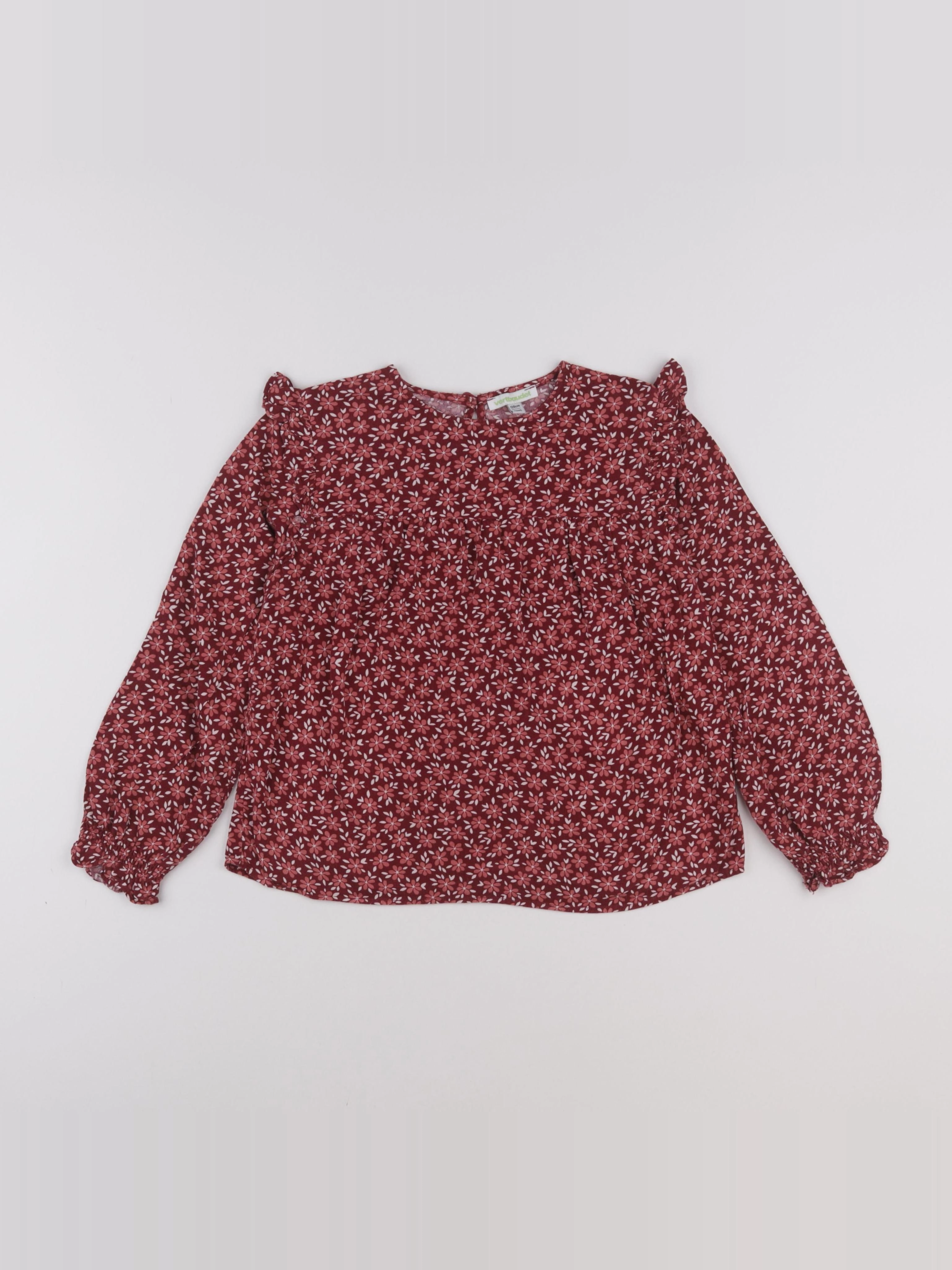 Vertbaudet - blouse rouge - 8 ans