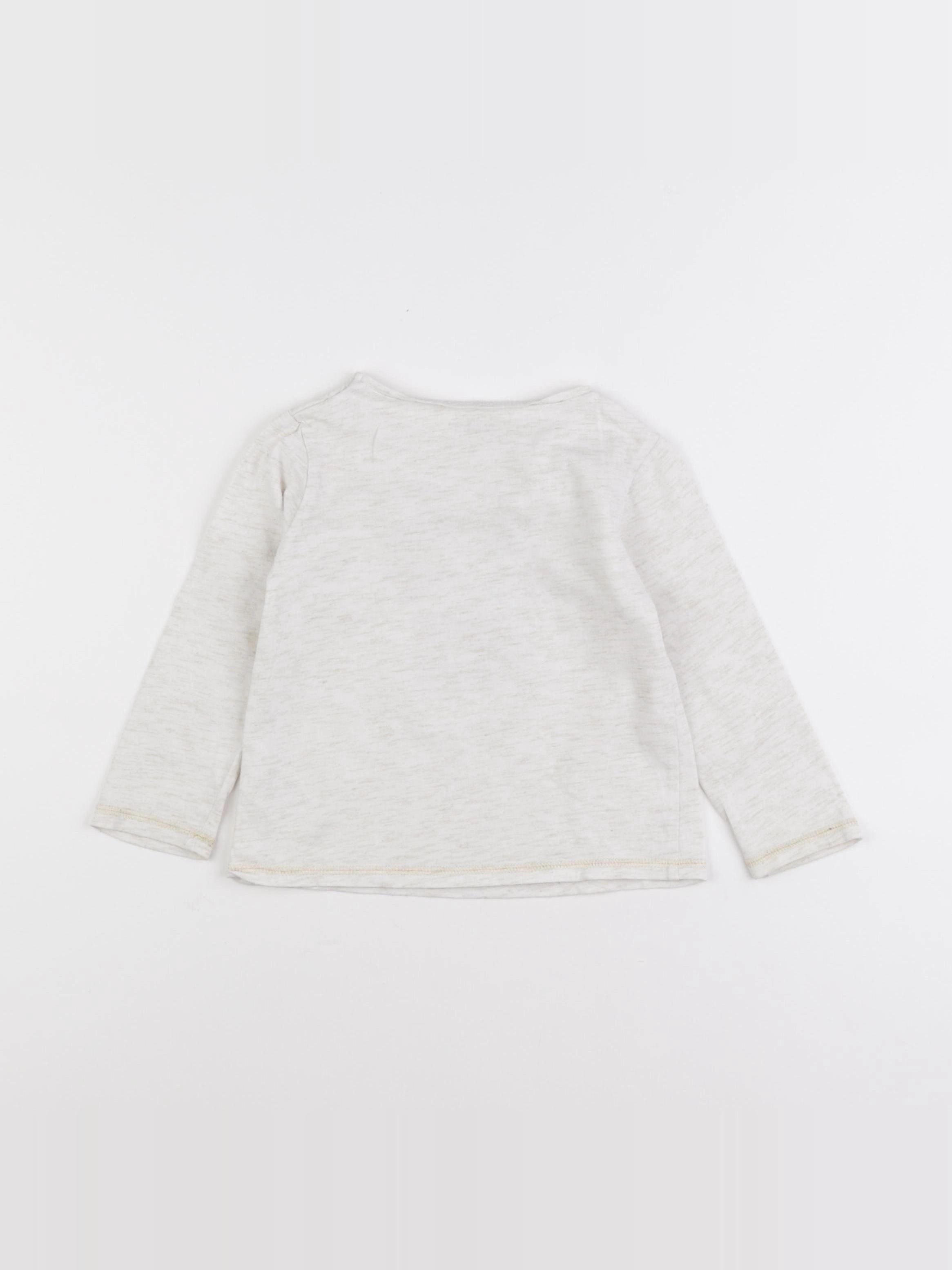 Vertbaudet - tee-shirt beige - 3 ans