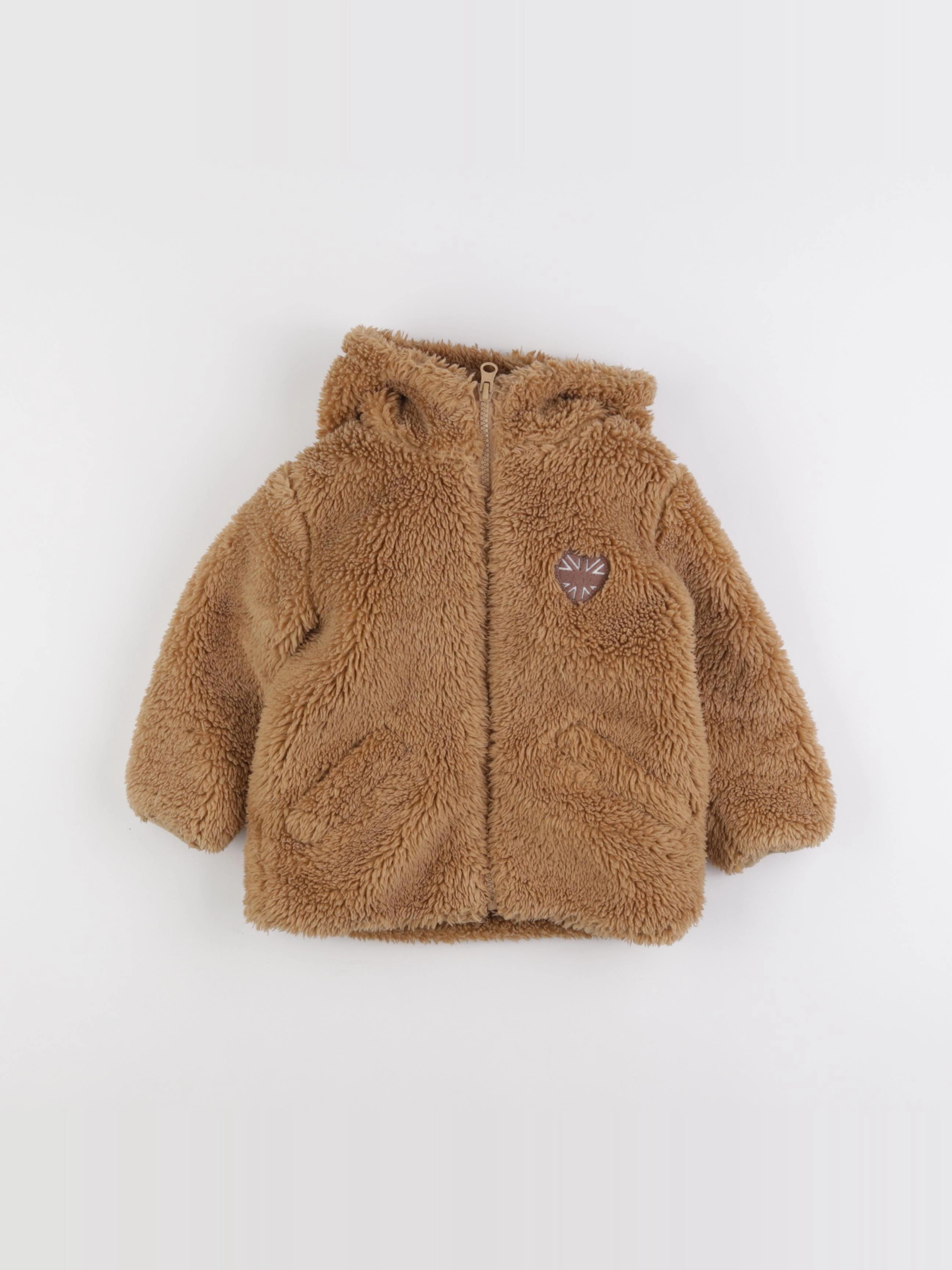 Vertbaudet - gilet marron - 2 ans