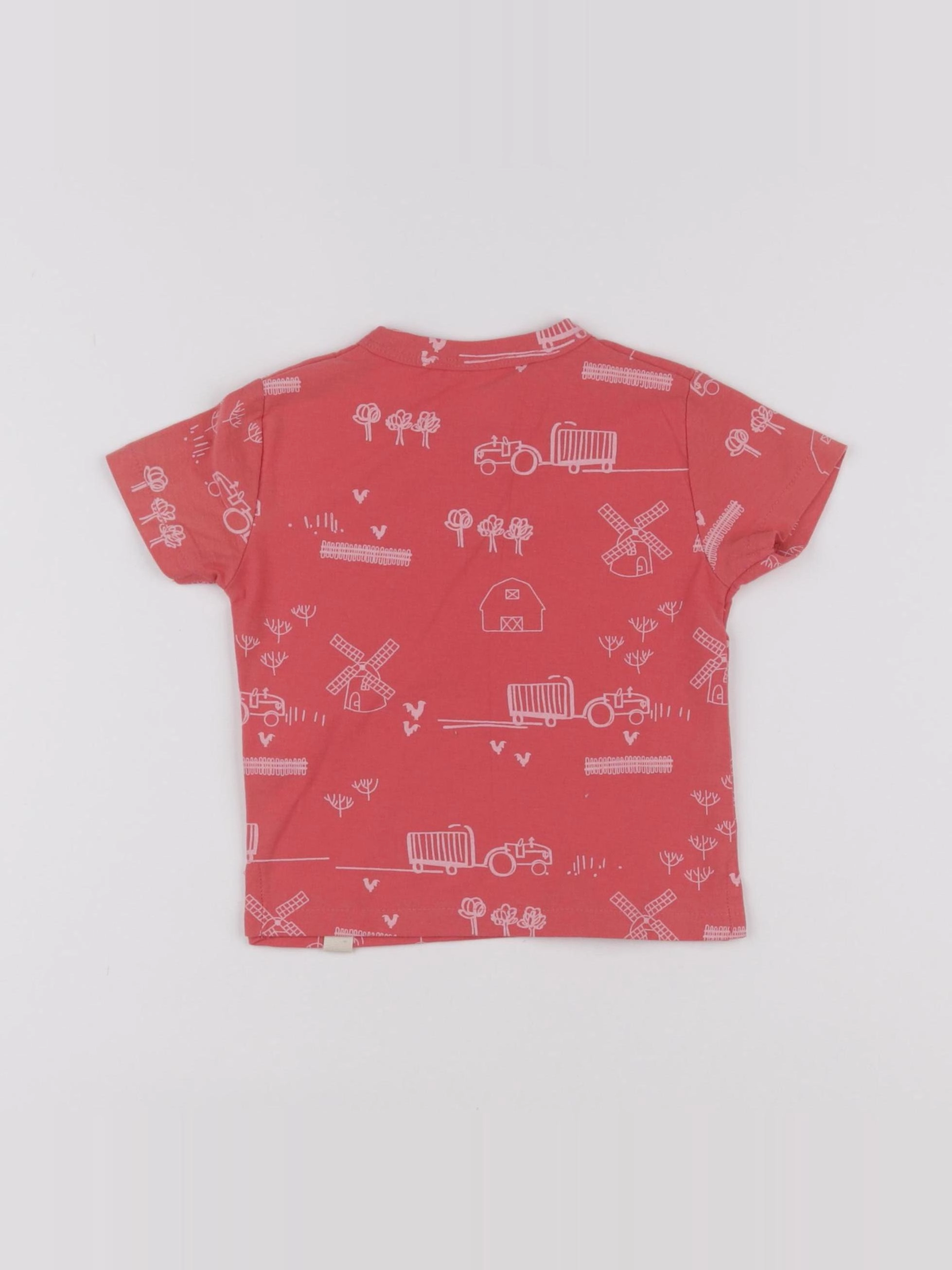 Zara - tee-shirt rouge - 3/6 mois