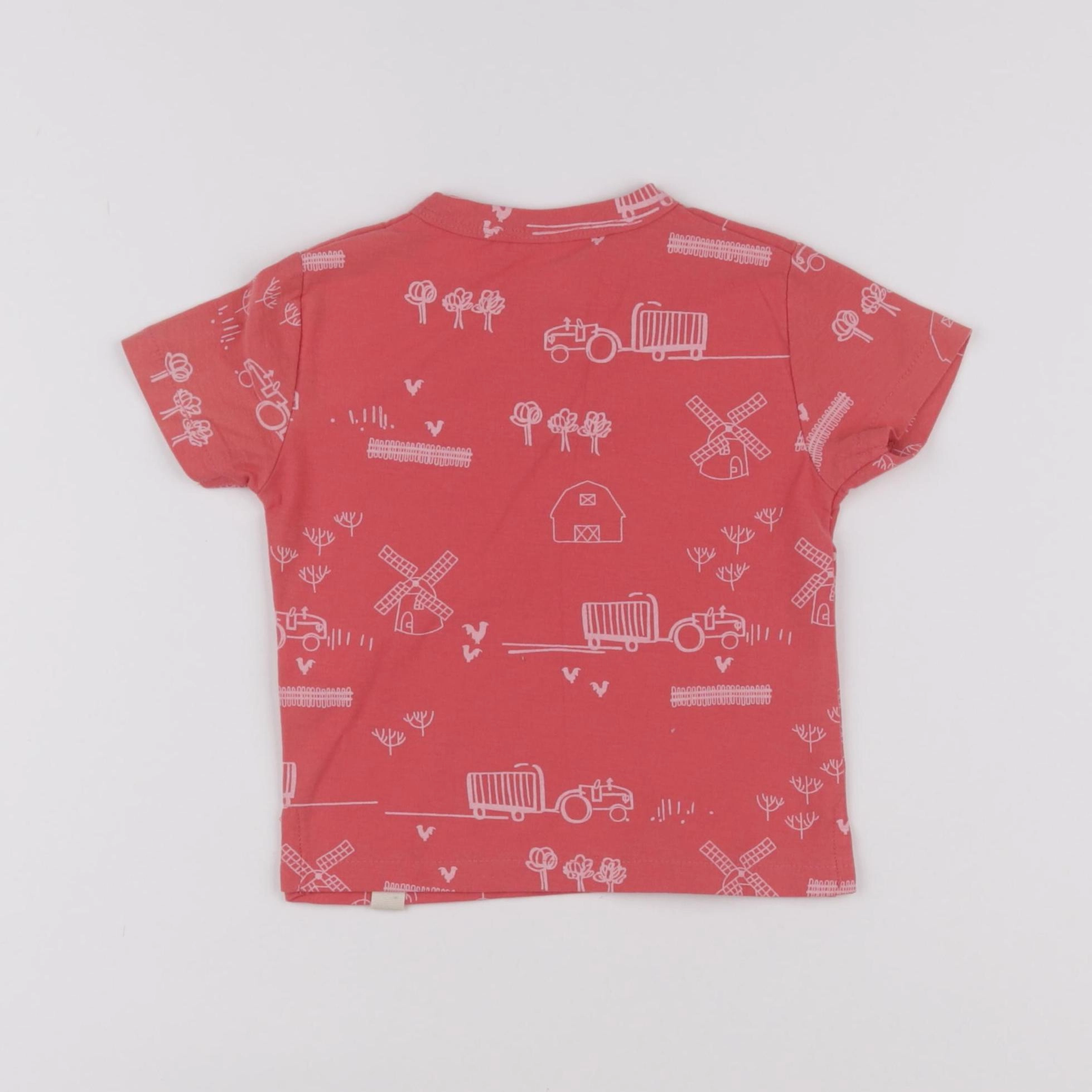 Zara - tee-shirt rouge - 3/6 mois