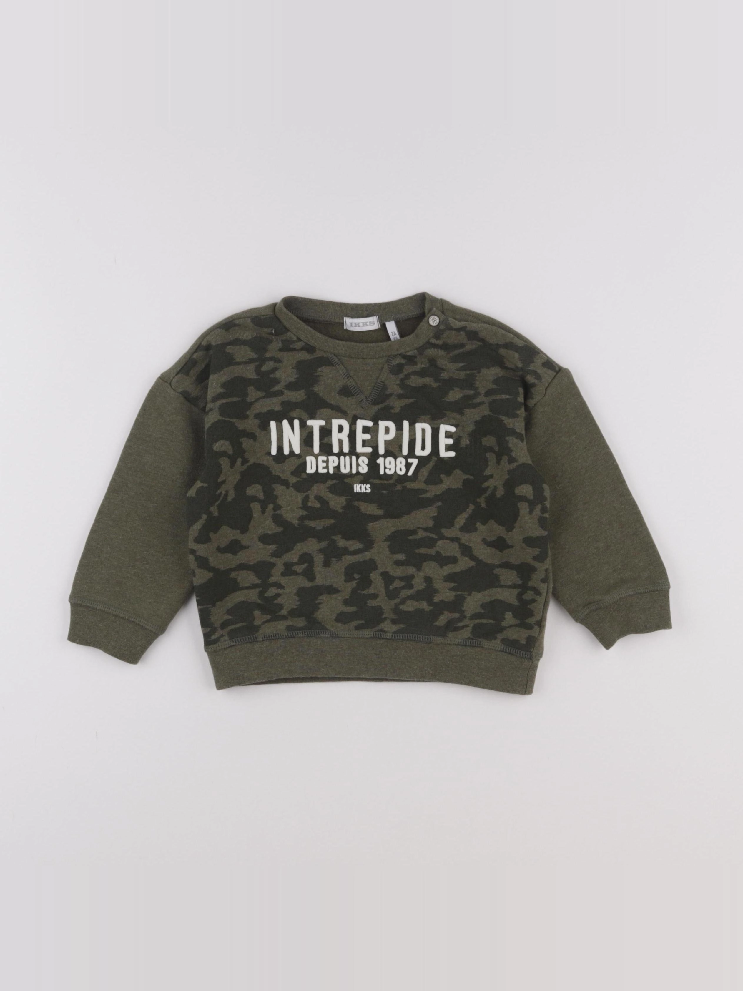IKKS - sweat vert - 2 ans
