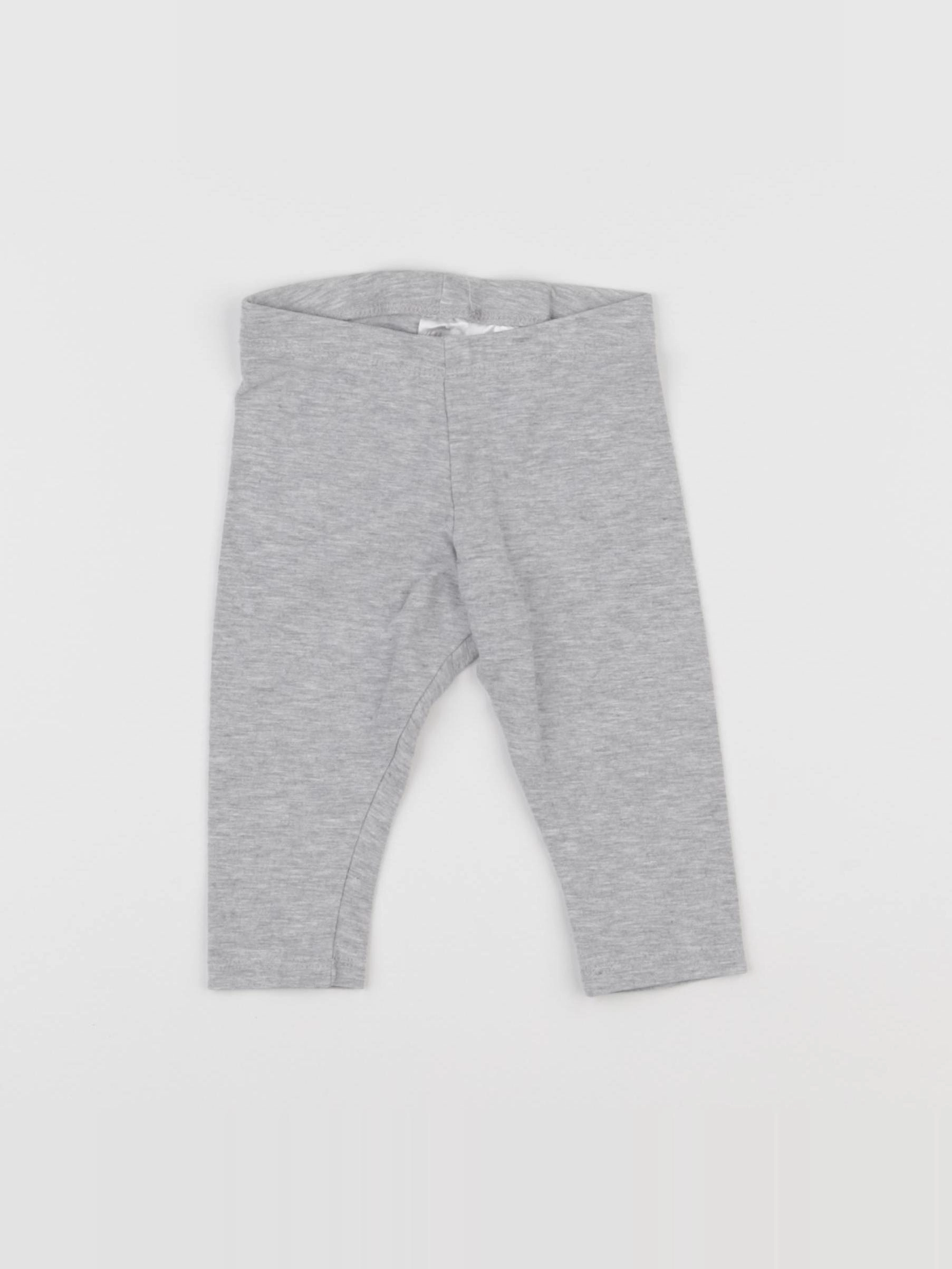 H&M - legging gris - 6/9 mois