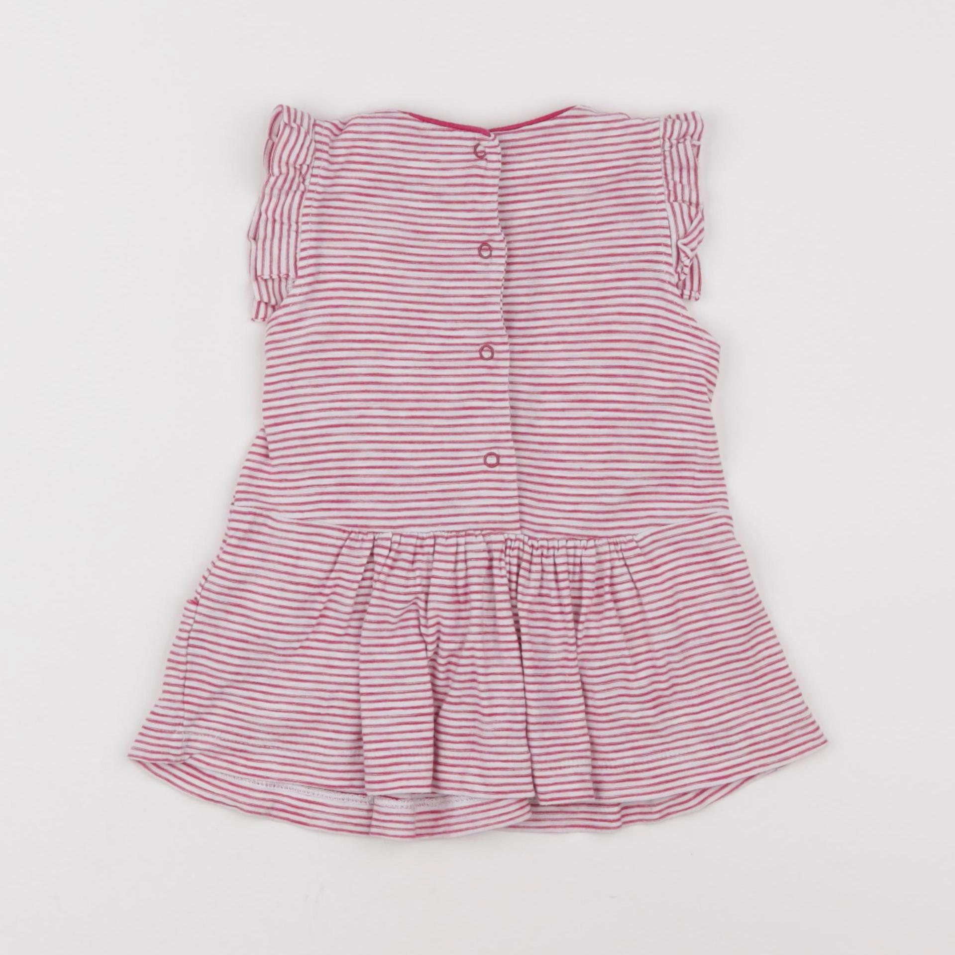 Natalys - robe blanc, rose - 6 mois