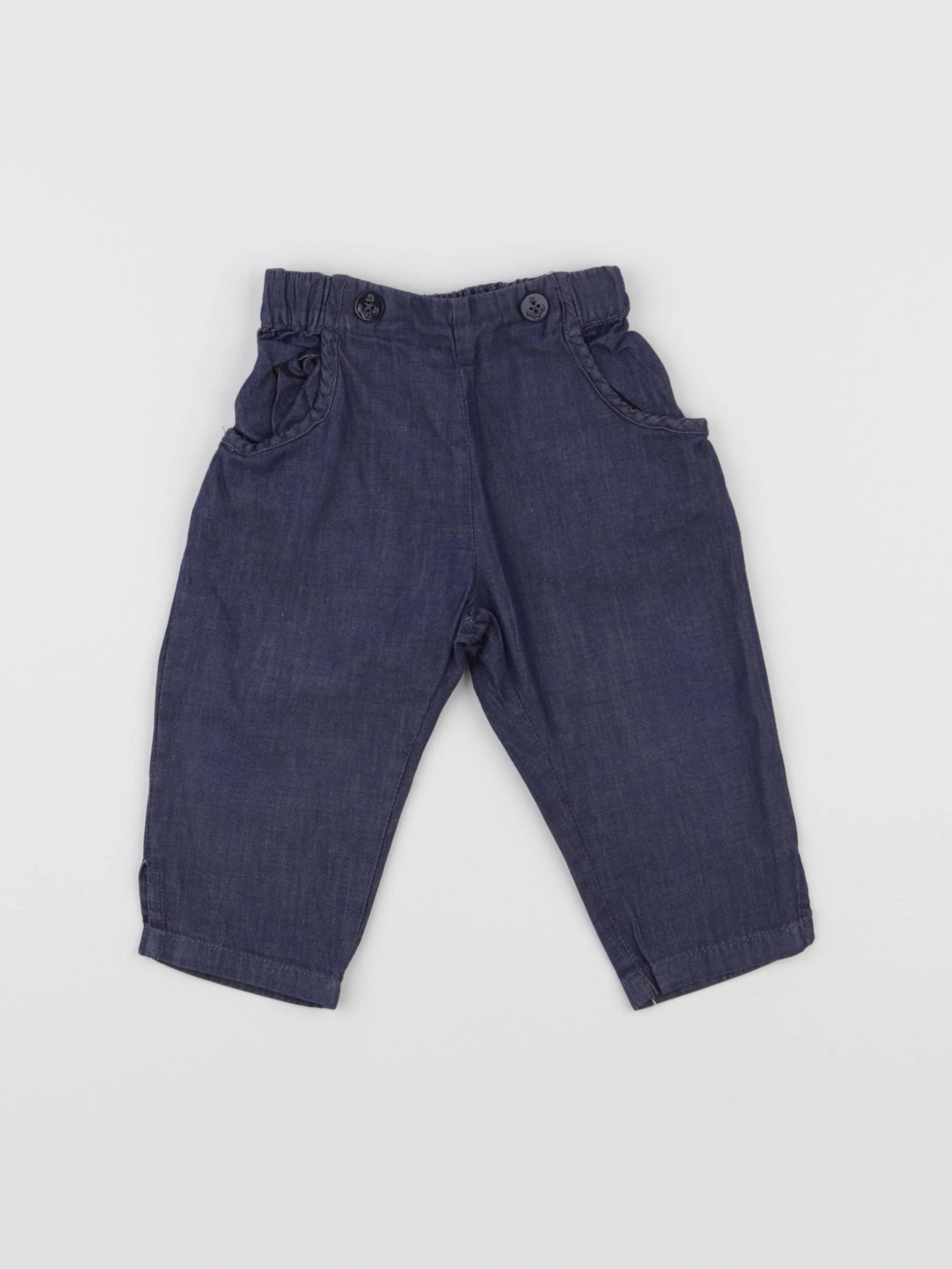 Jacadi - pantalon bleu - 12 mois