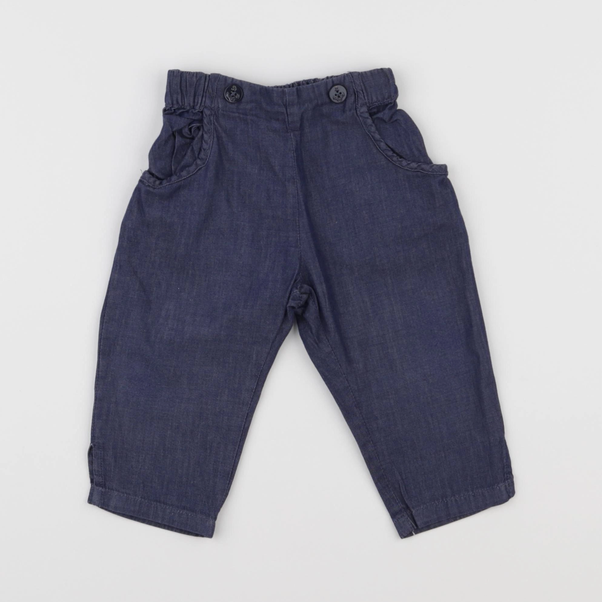 Jacadi - pantalon bleu - 12 mois
