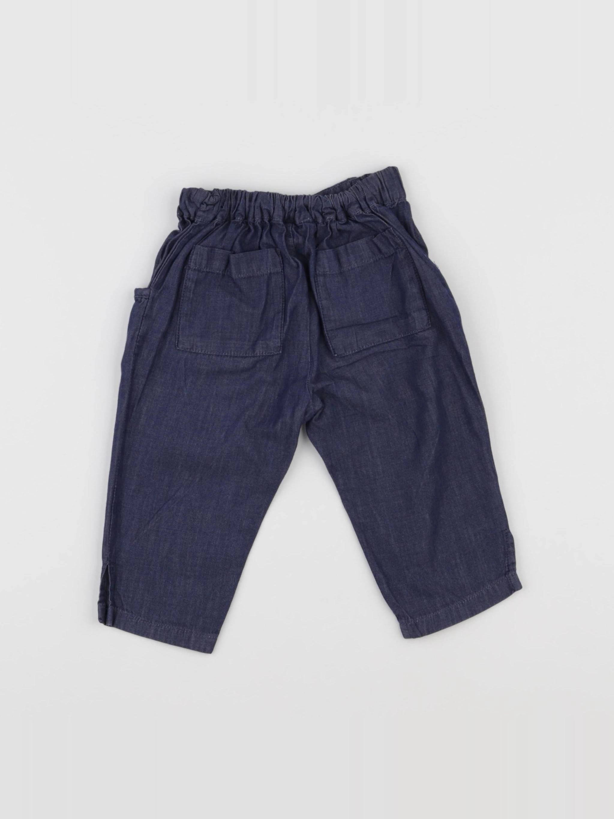 Jacadi - pantalon bleu - 12 mois