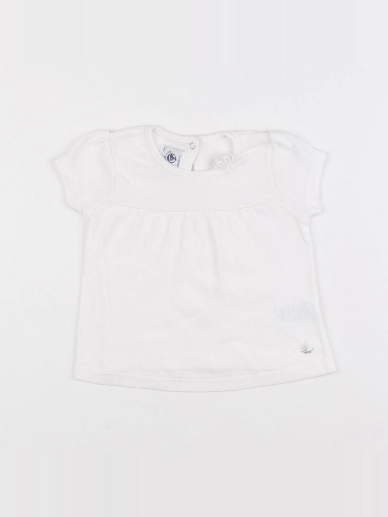 Petit Bateau - tee-shirt blanc - 6 mois