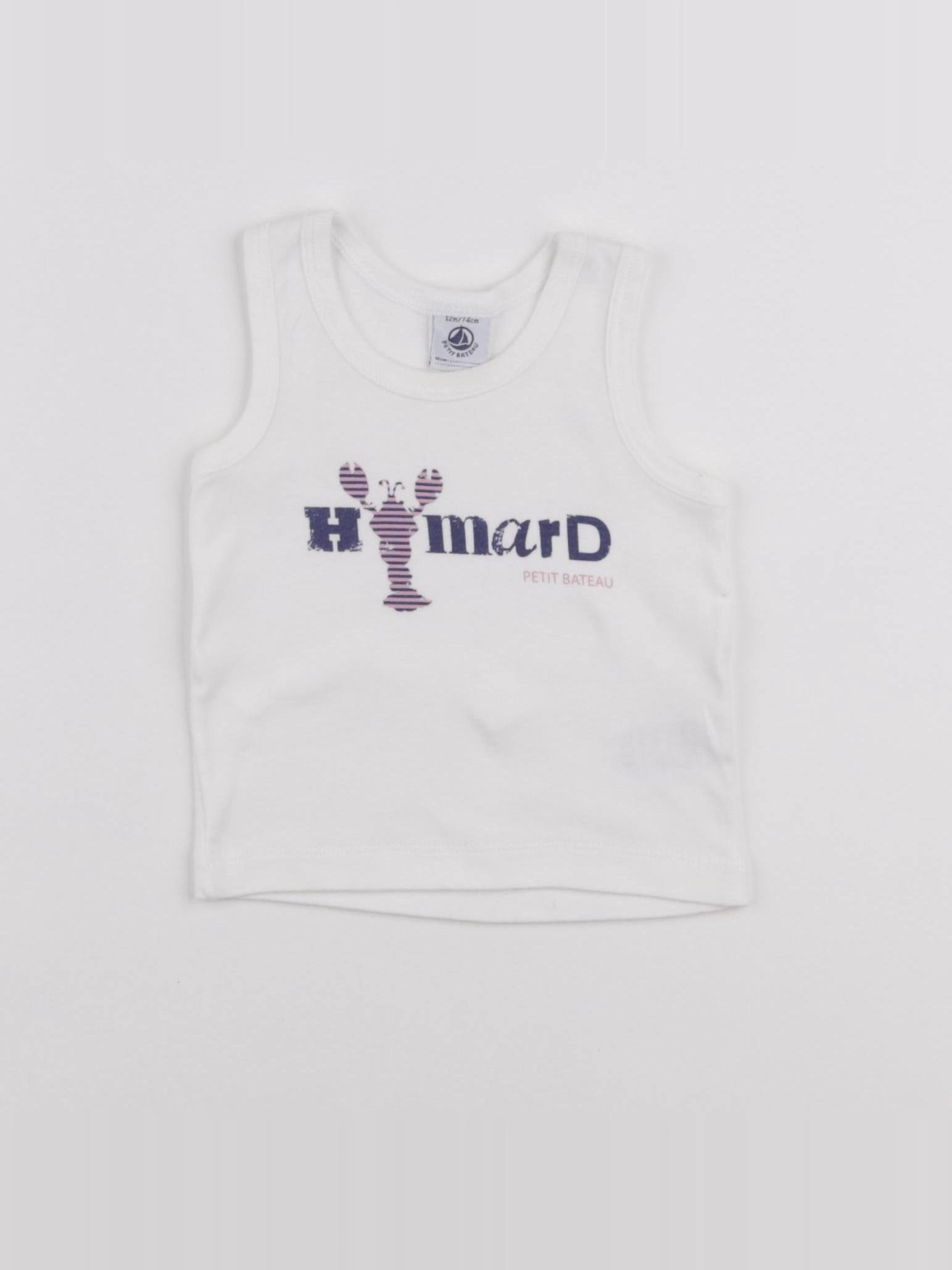 Petit Bateau - maillot de corps blanc - 12 mois