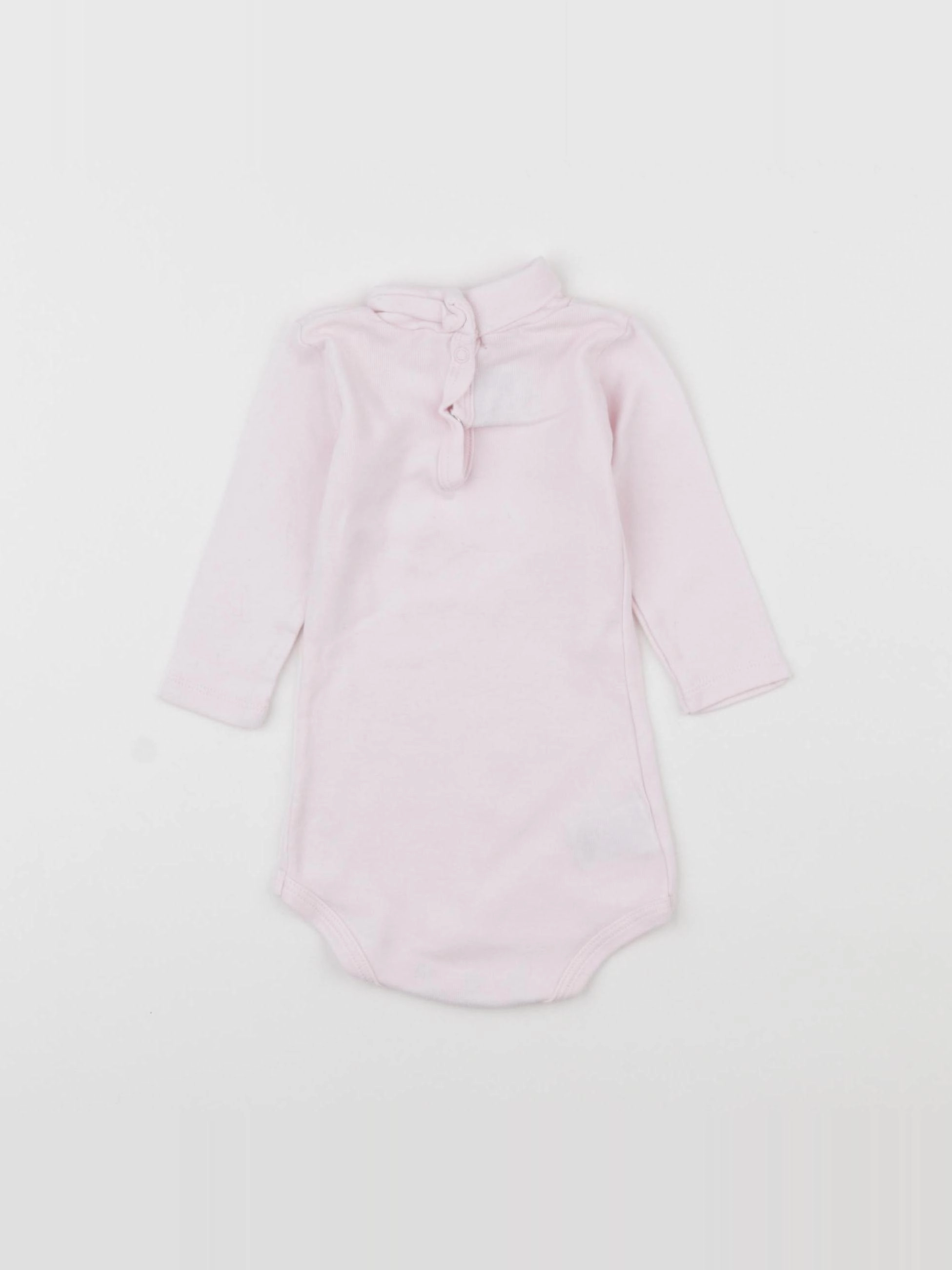 Petit Bateau - body à col rose - 6 mois