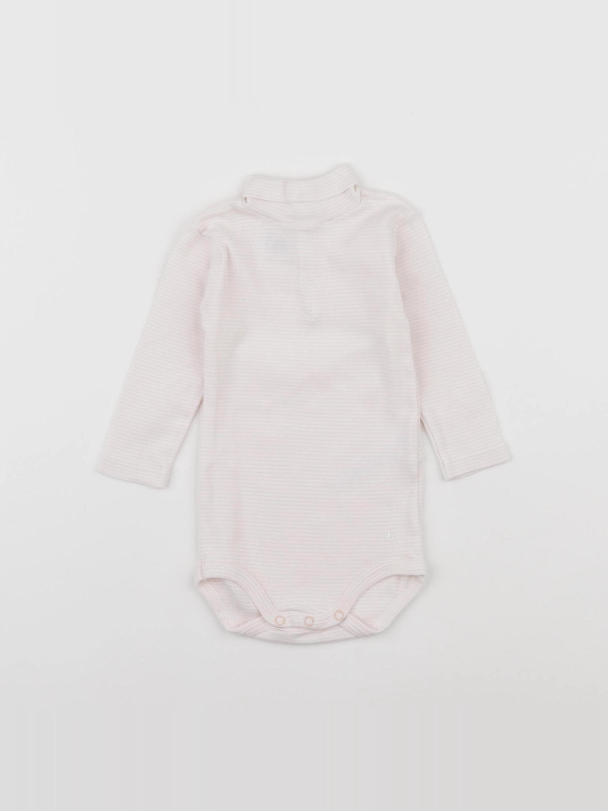Petit Bateau - body à col rose - 6 mois