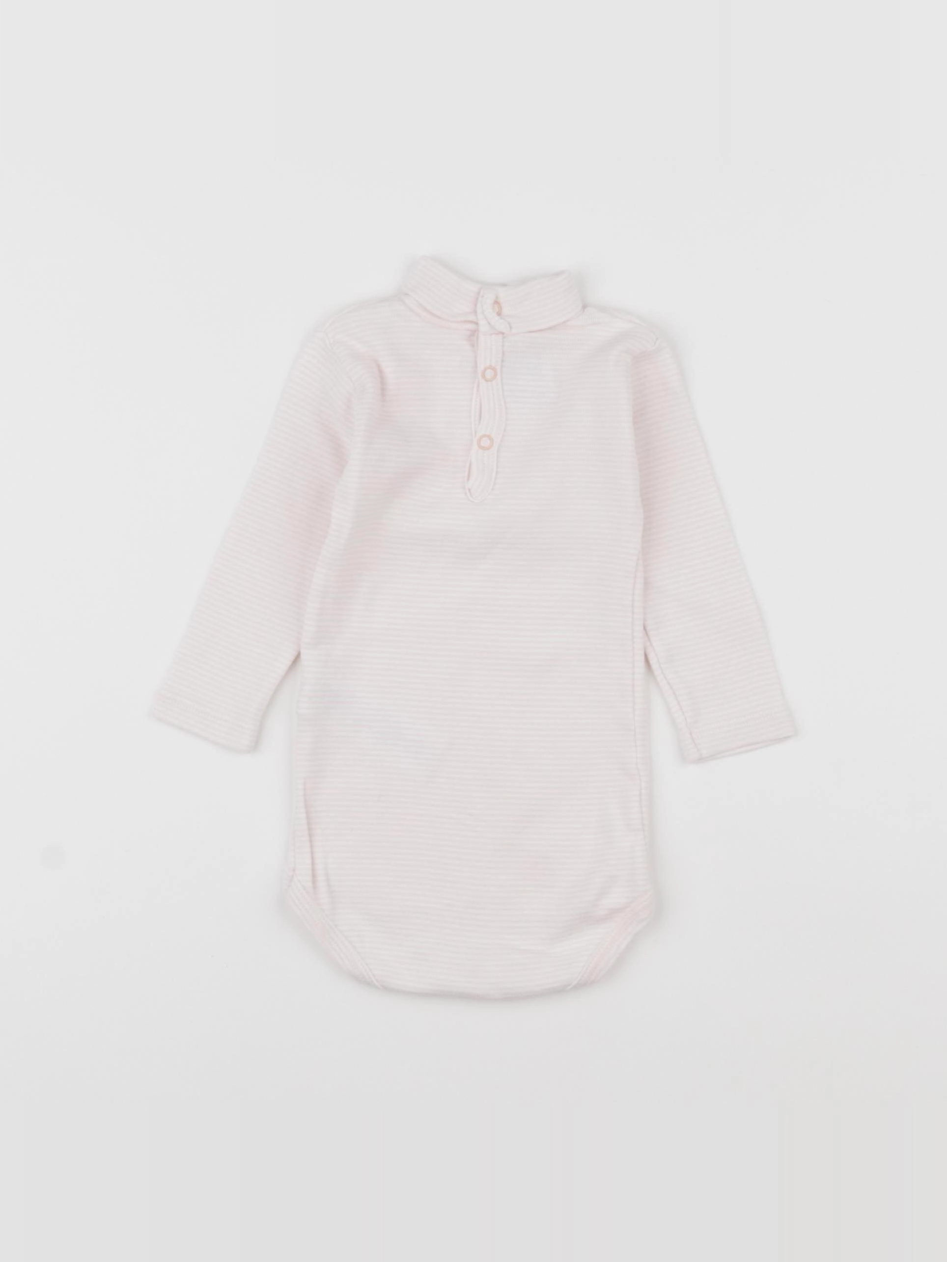 Petit Bateau - body à col rose - 6 mois