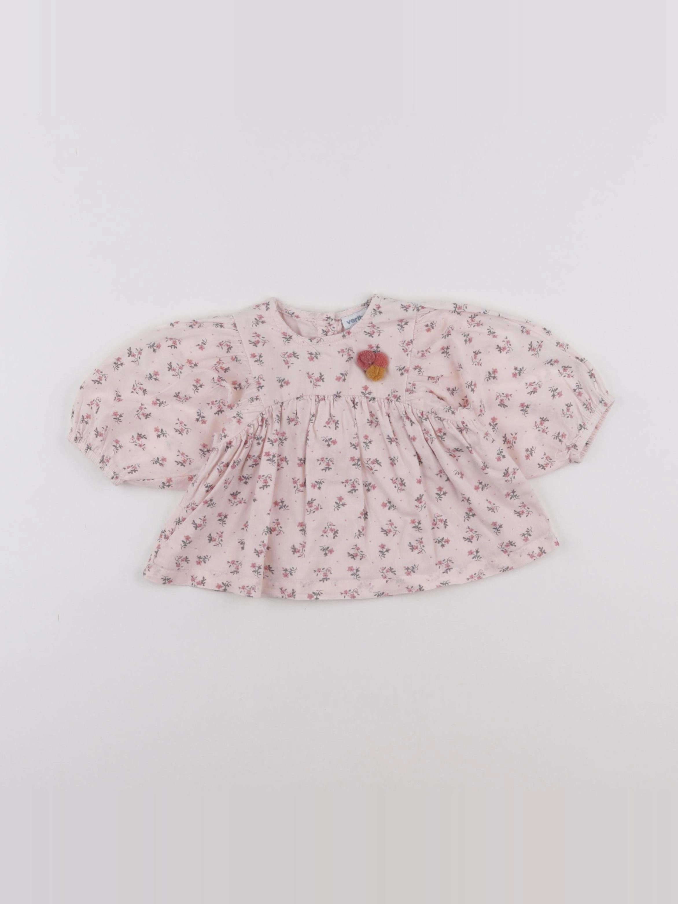 Vertbaudet - blouse rose - 3 mois