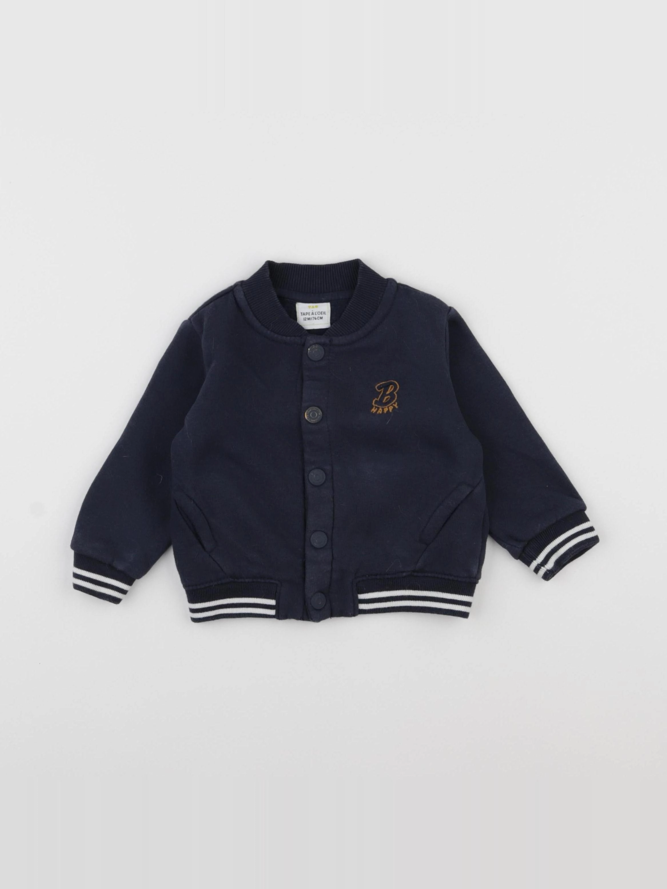 Tape à l'oeil - sweat bleu - 12 mois