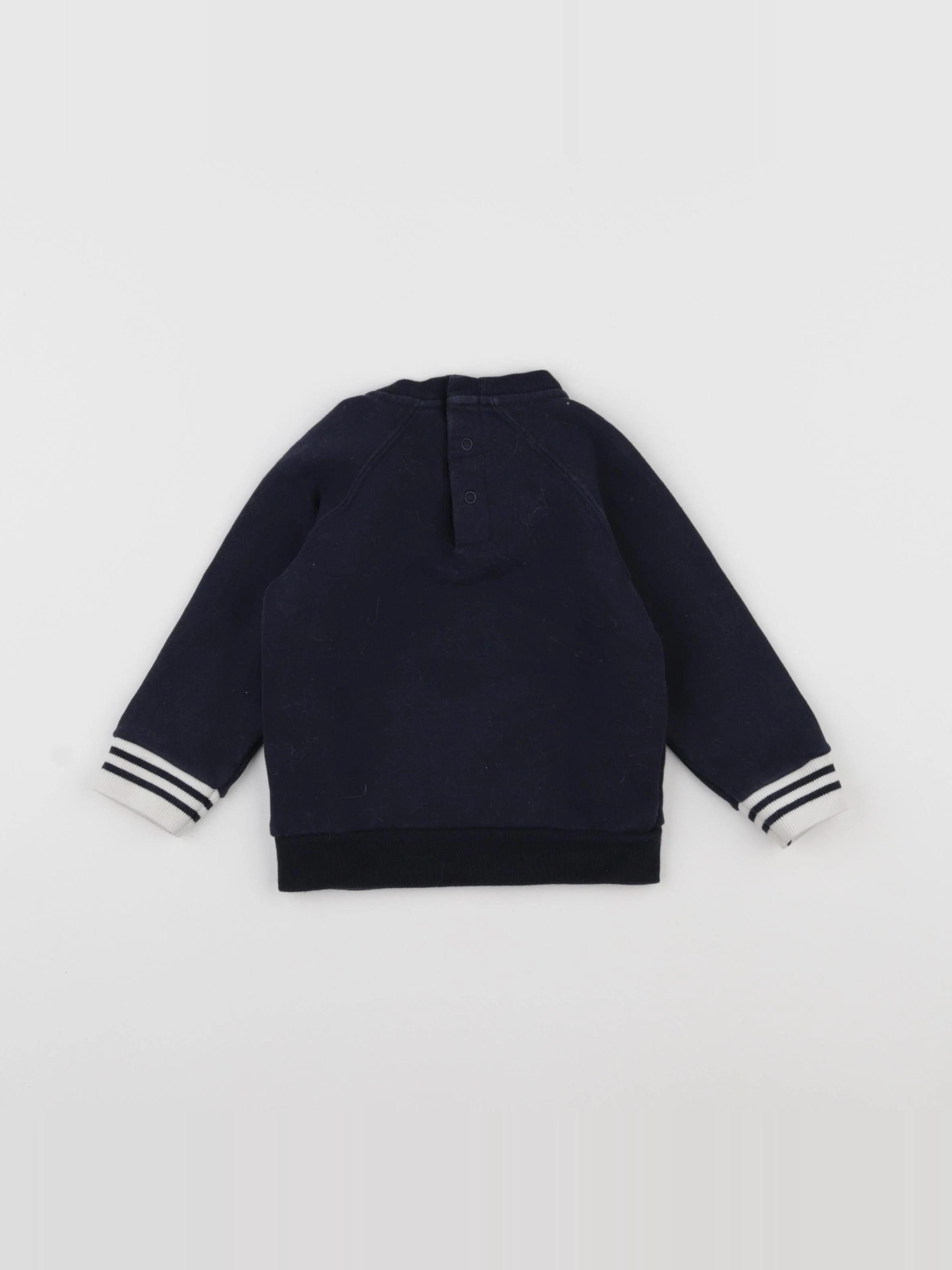 Petit Bateau - sweat bleu - 12 mois