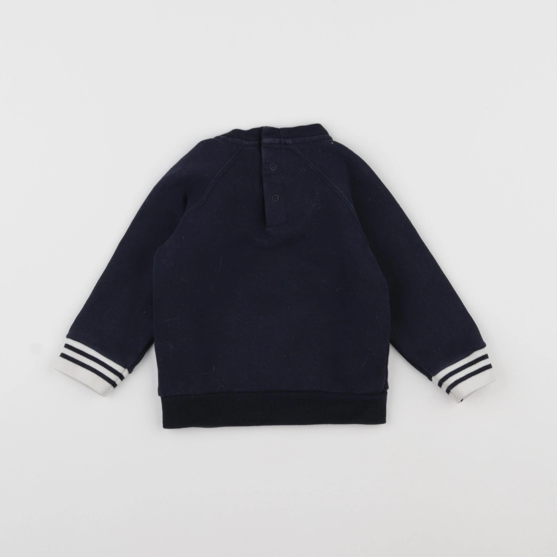 Petit Bateau - sweat bleu - 12 mois