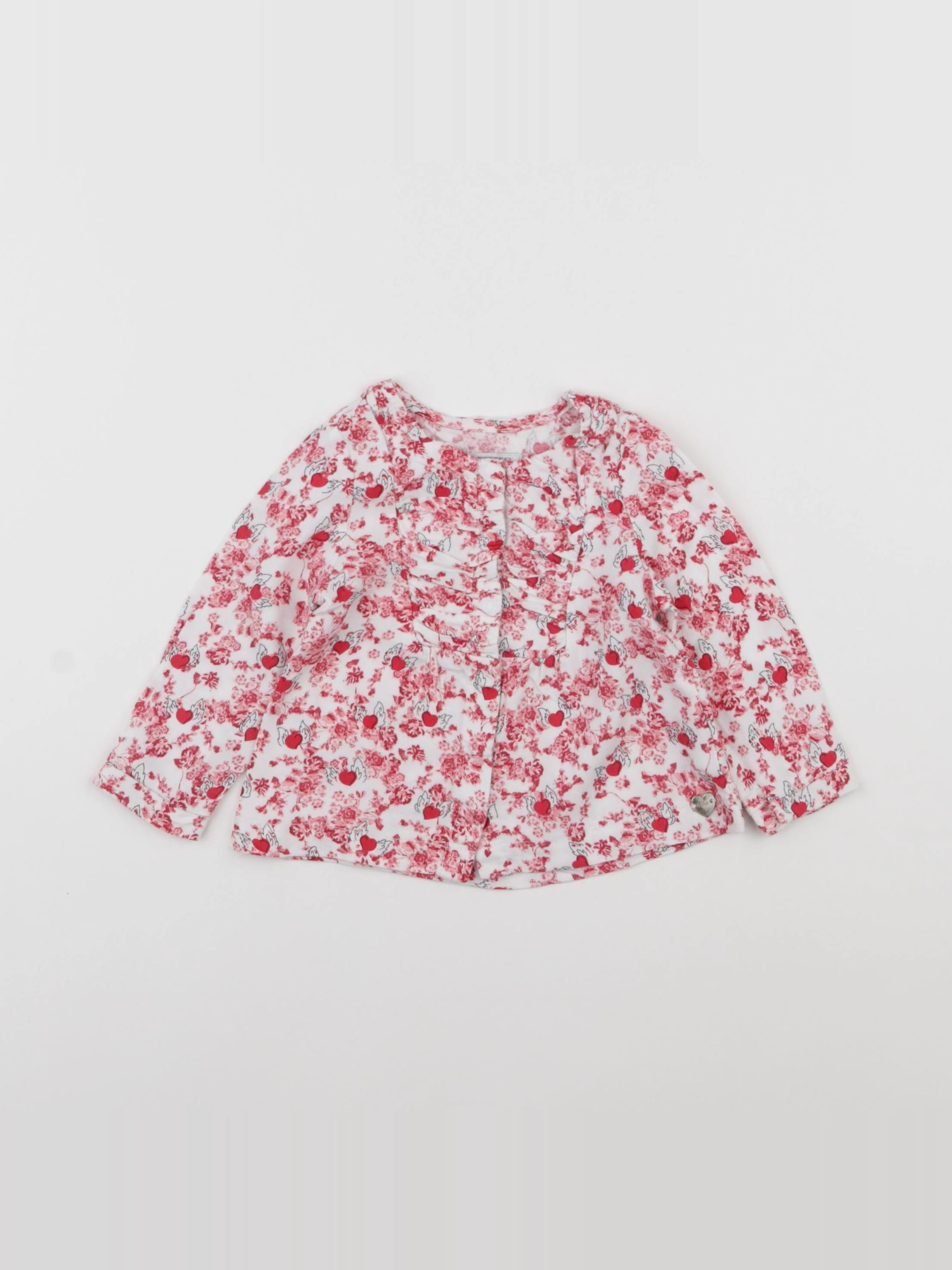IKKS - blouse rouge - 12 mois