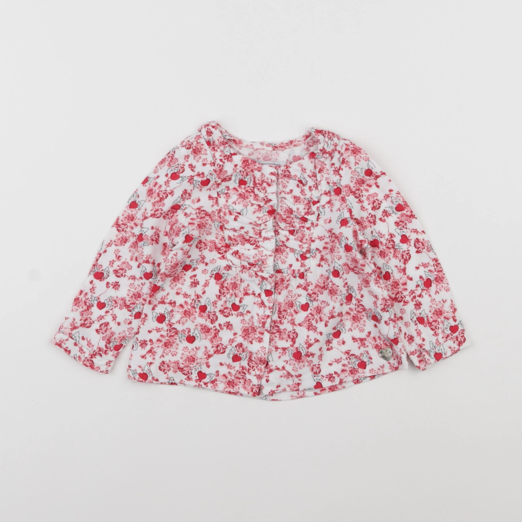 IKKS - blouse rouge - 12 mois