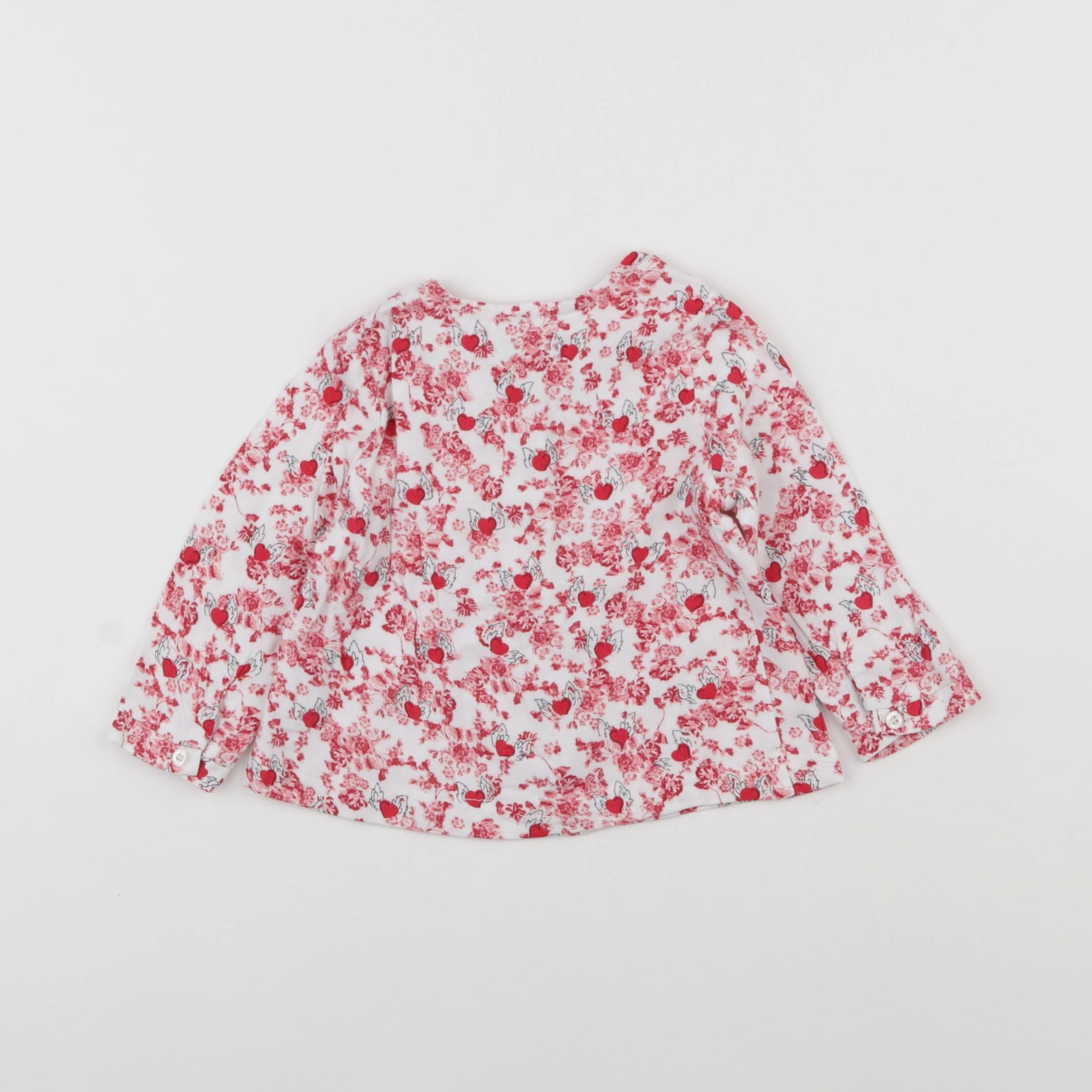 IKKS - blouse rouge - 12 mois