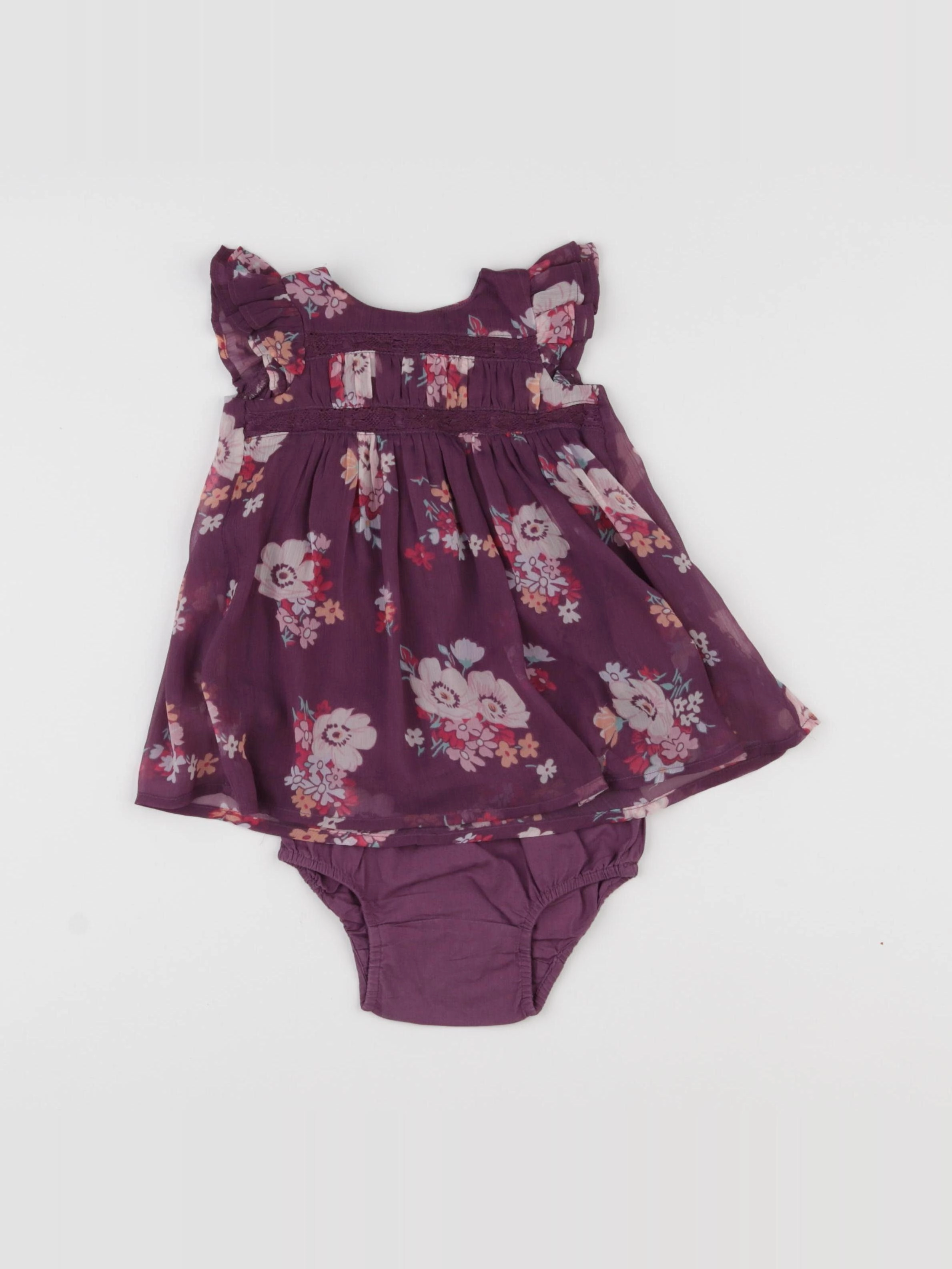 GAP - robe violet - 3/6 mois