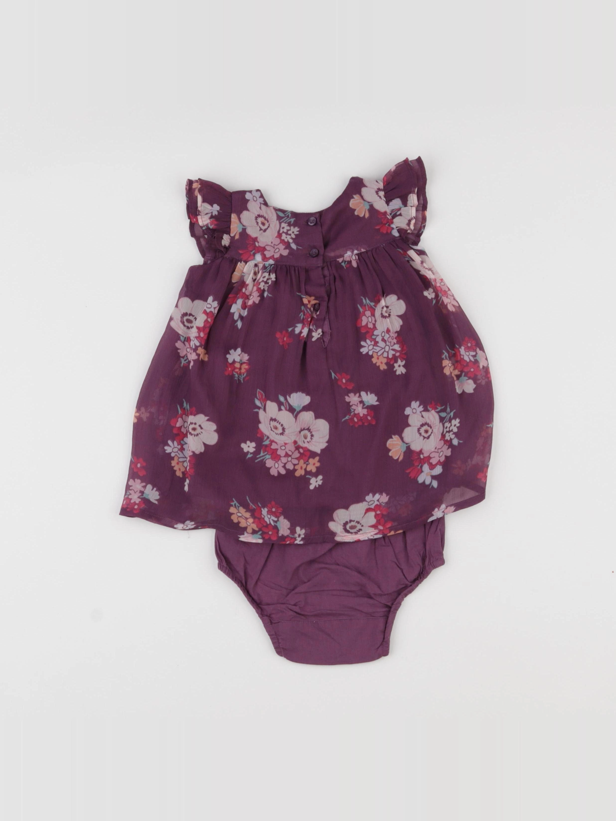 GAP - robe violet - 3/6 mois