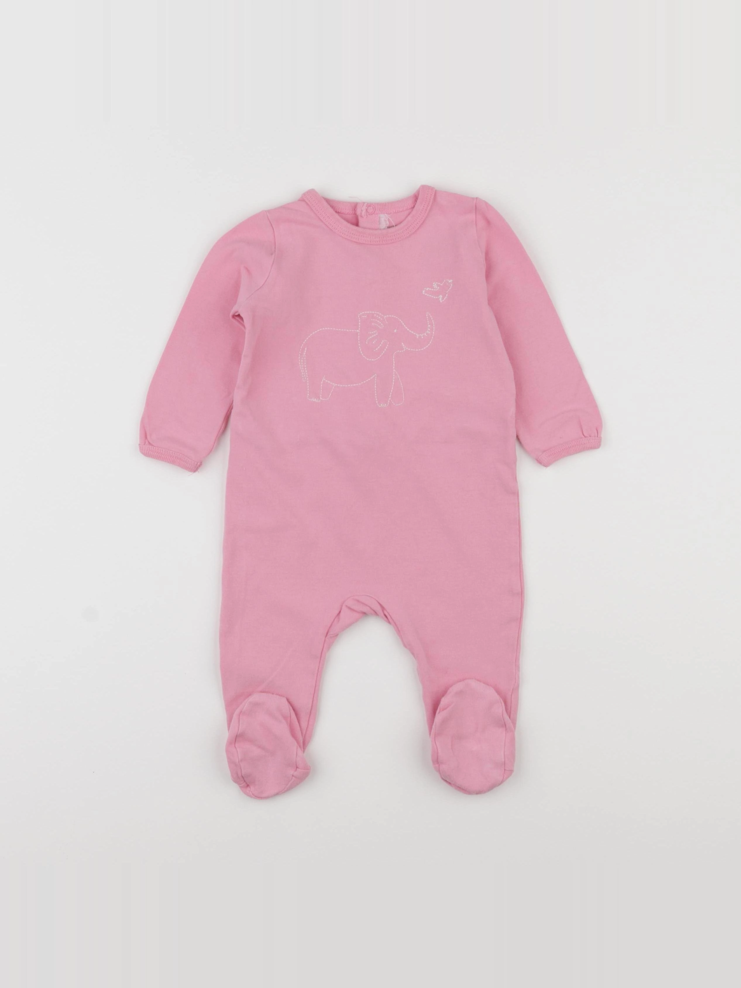 Natalys - pyjama coton rose - 6 mois
