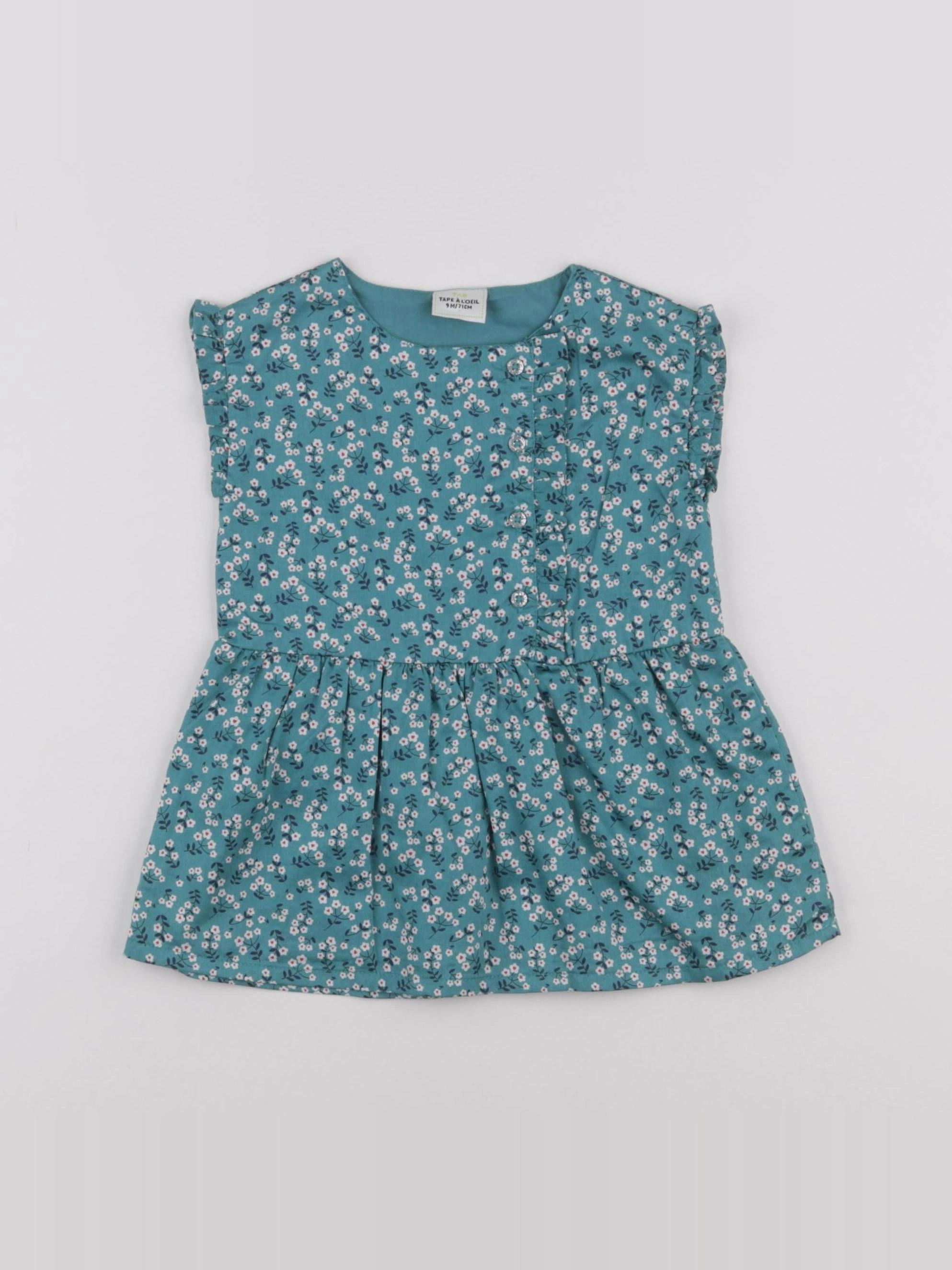 Tape à l'oeil - robe vert - 9 mois