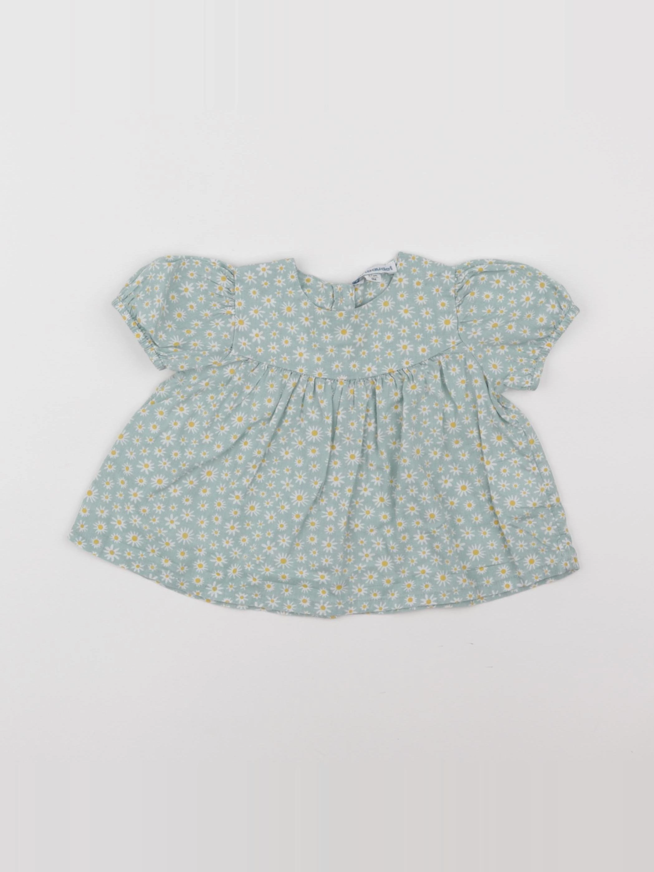 Vertbaudet - blouse vert - 6 mois