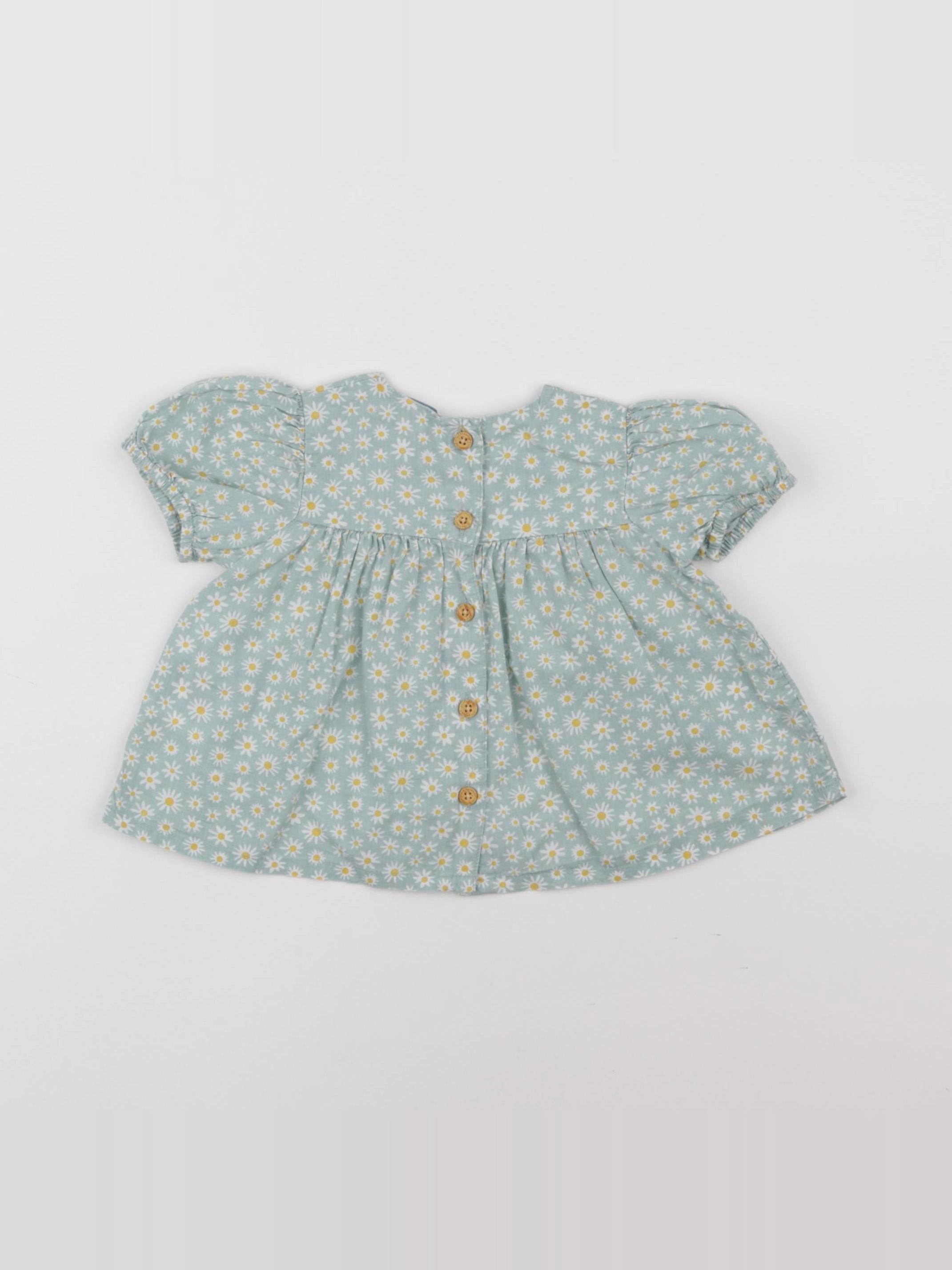 Vertbaudet - blouse vert - 6 mois